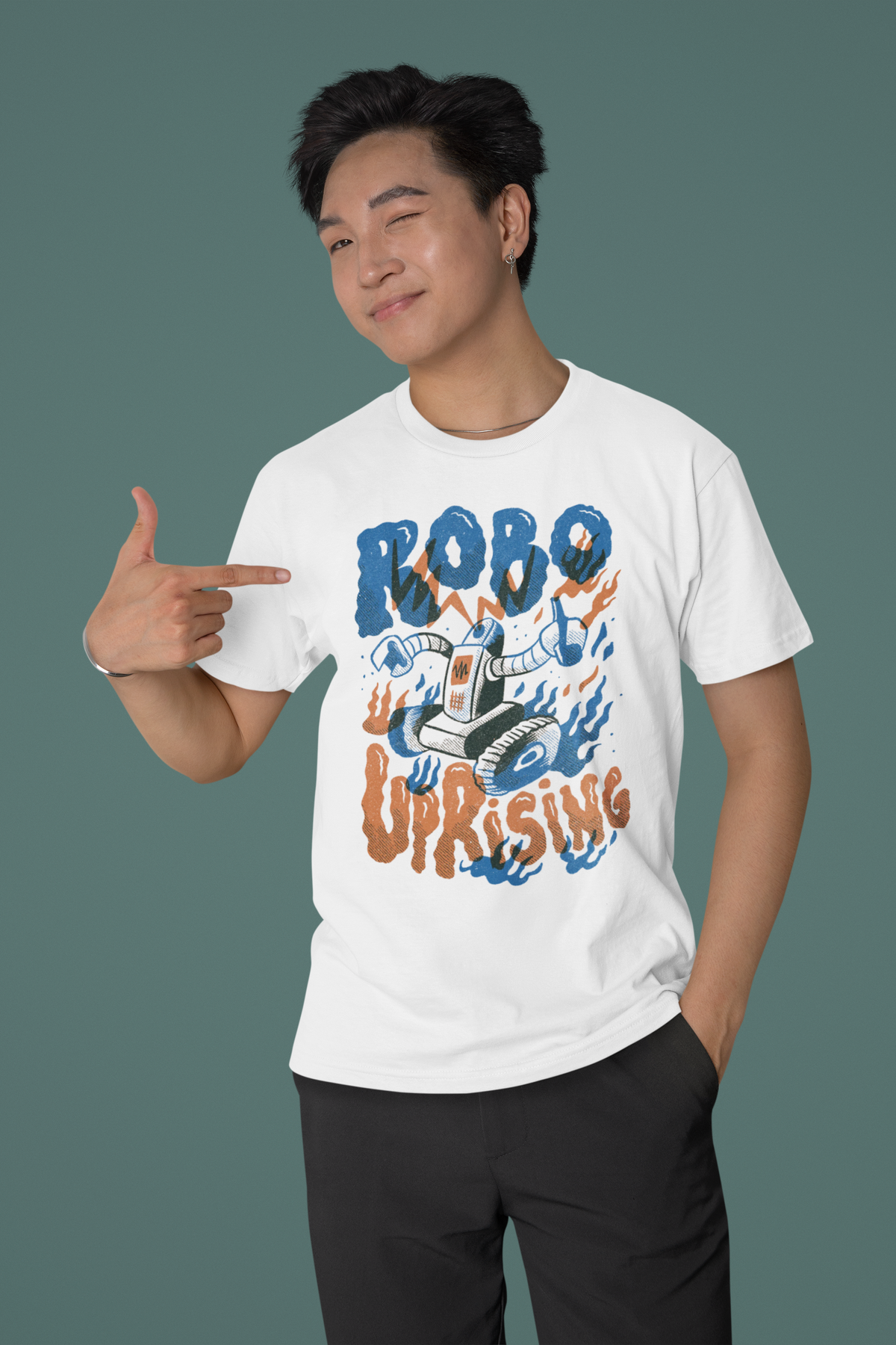 Robo Uprising T-Shirt | Sci-Fi Robot Tee | Geekpsters