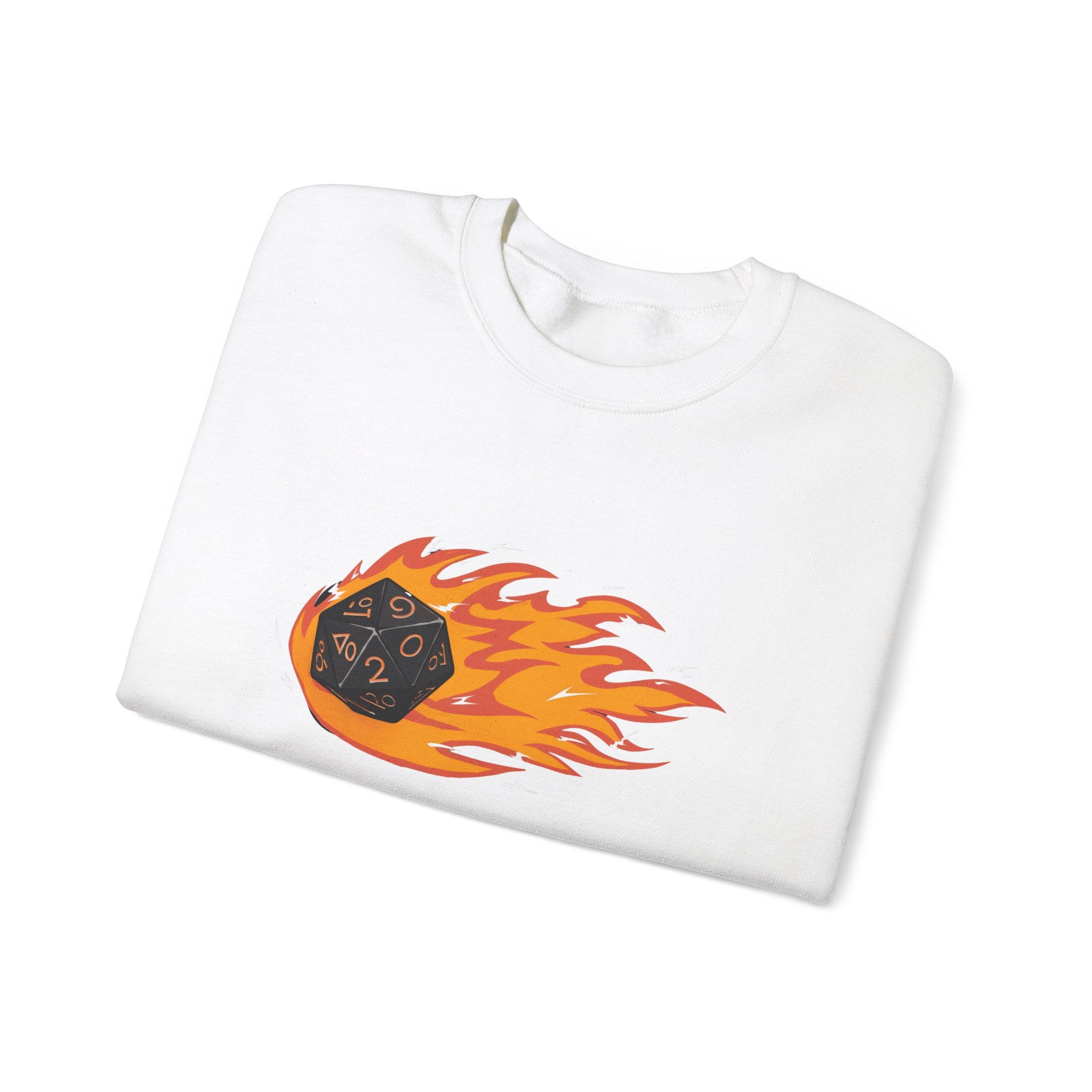 Polyhedral Dice On Fire -  Sweatshirt