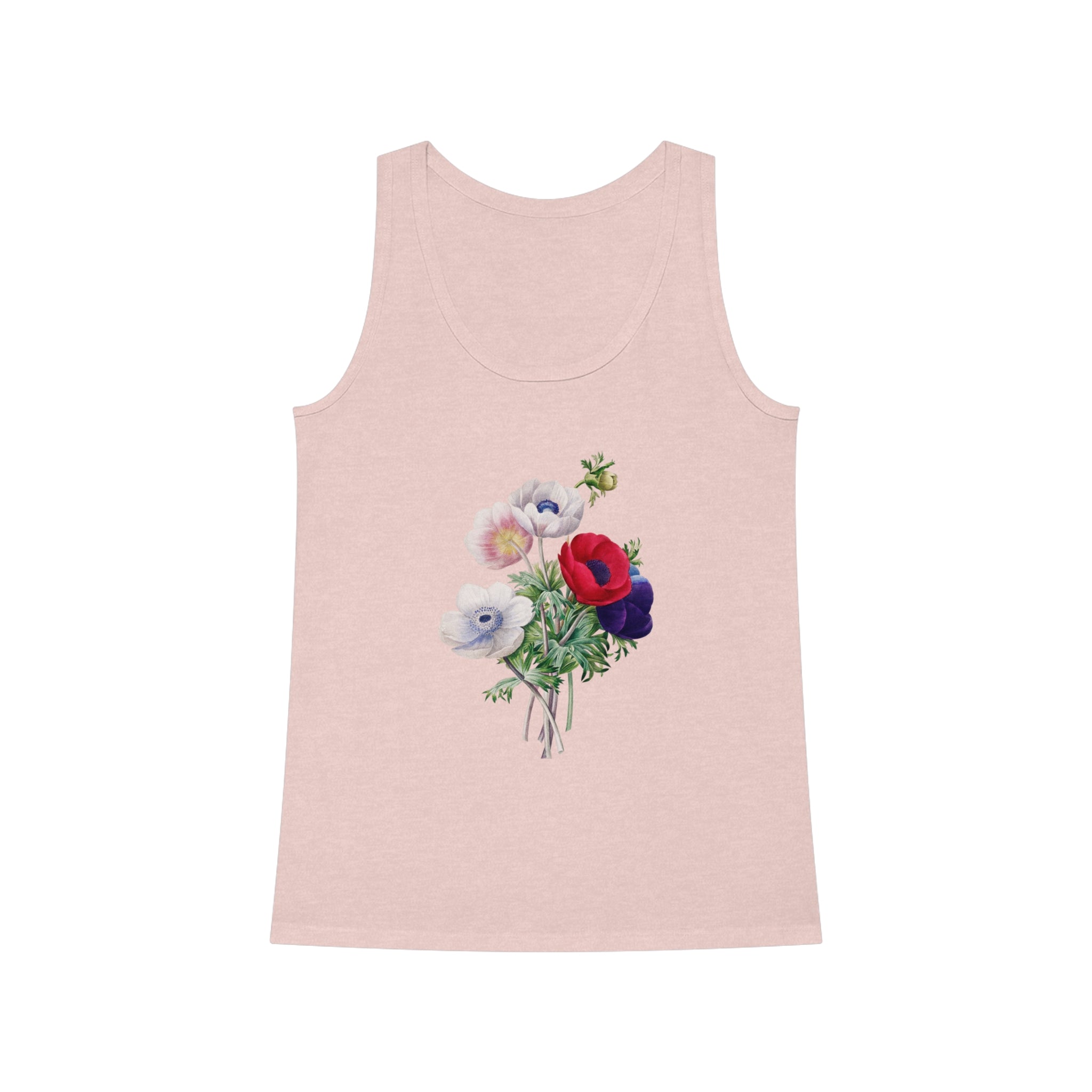 An Anemones Tank Top with flowers on it.