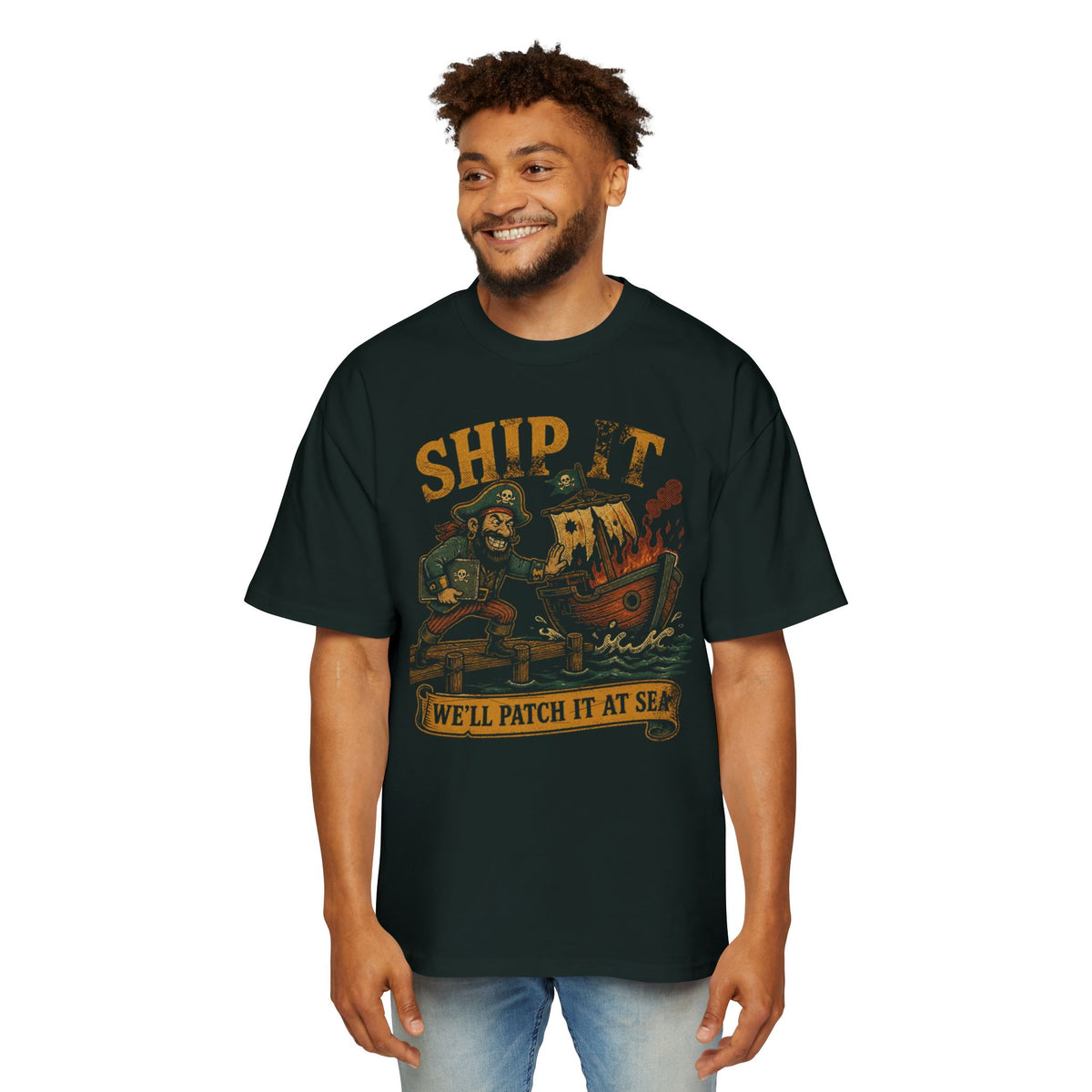 Ship It, We'll Patch It at Sea Oversized Tee