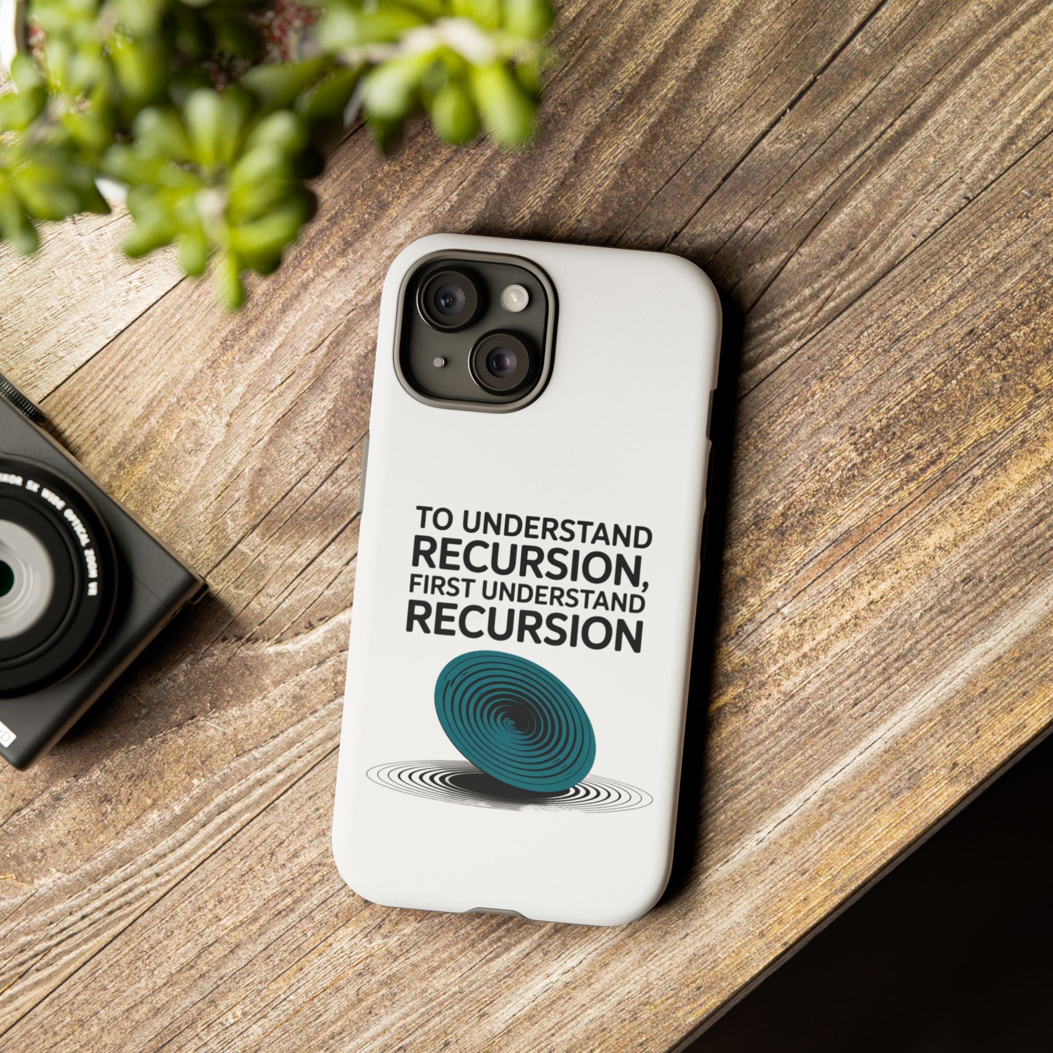 Recursion Black- Impact-Resistant Phone Case