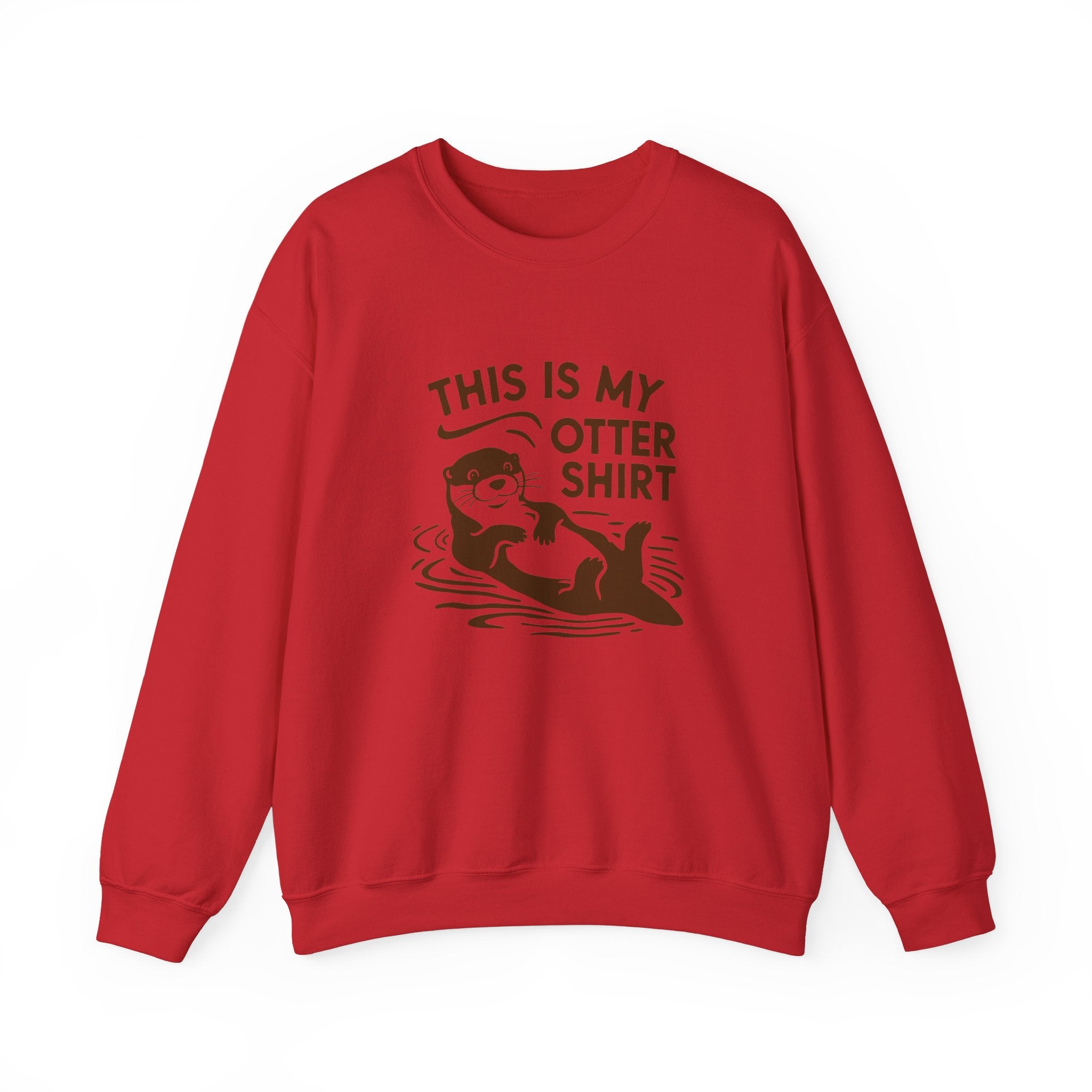 My Otter Shirt - Sweatshirt featuring a cartoon otter and the text "This is My Otter Shirt" in black font, perfect for chilly seasons.