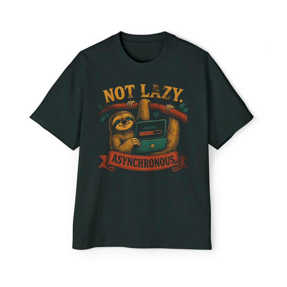 Not Lazy, Asynchronous Oversized Tee