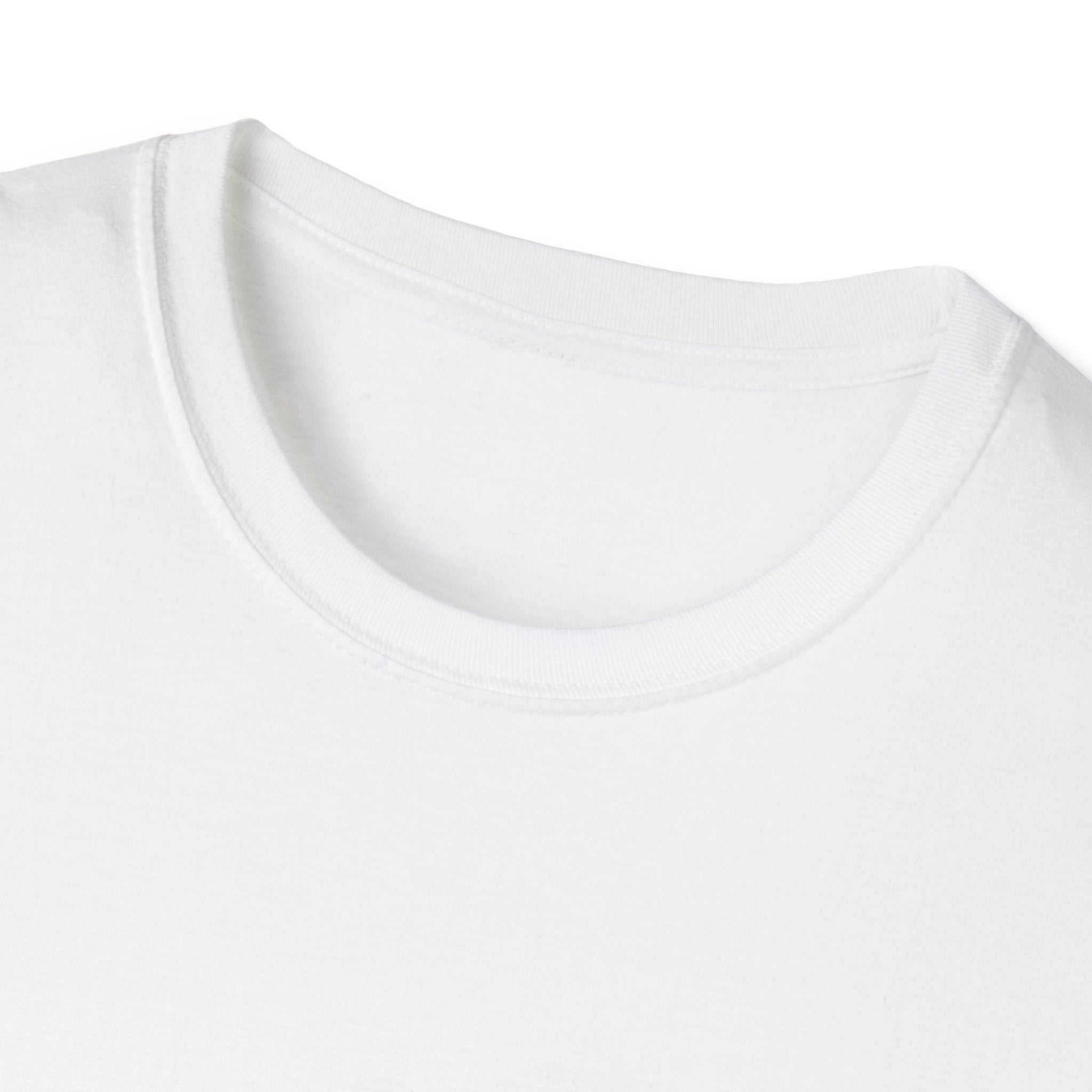 Close-up image of the Cartoon Lemon plain white T-shirt with a crew neckline, displayed on a white background.