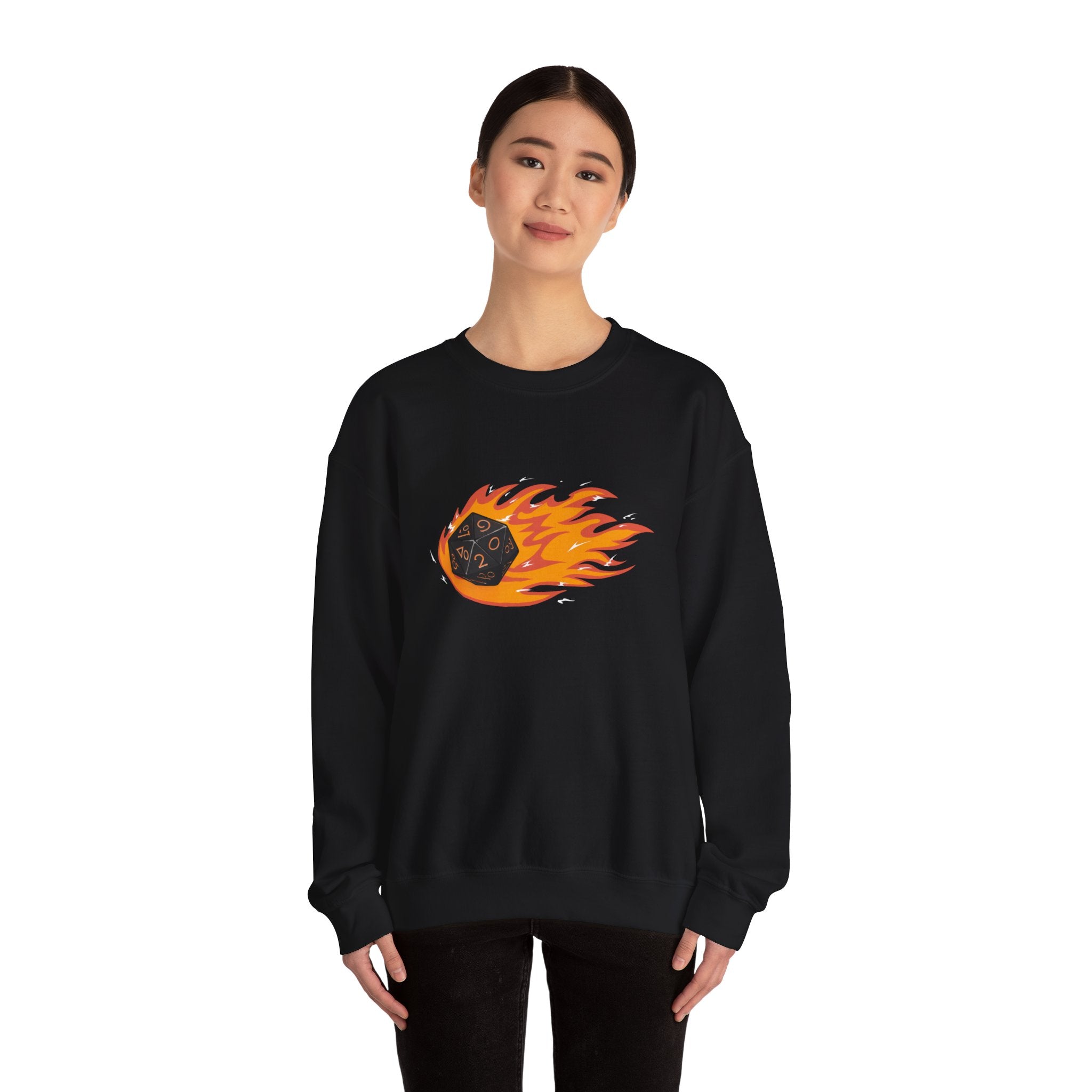 Polyhedral Dice On Fire -  Sweatshirt