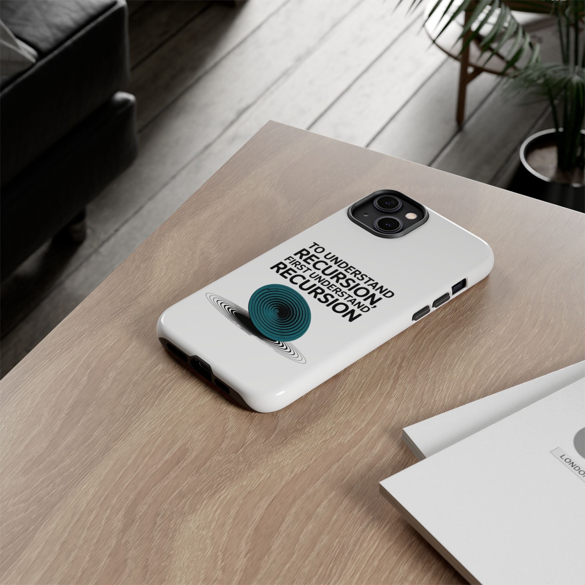 Recursion Black- Impact-Resistant Phone Case