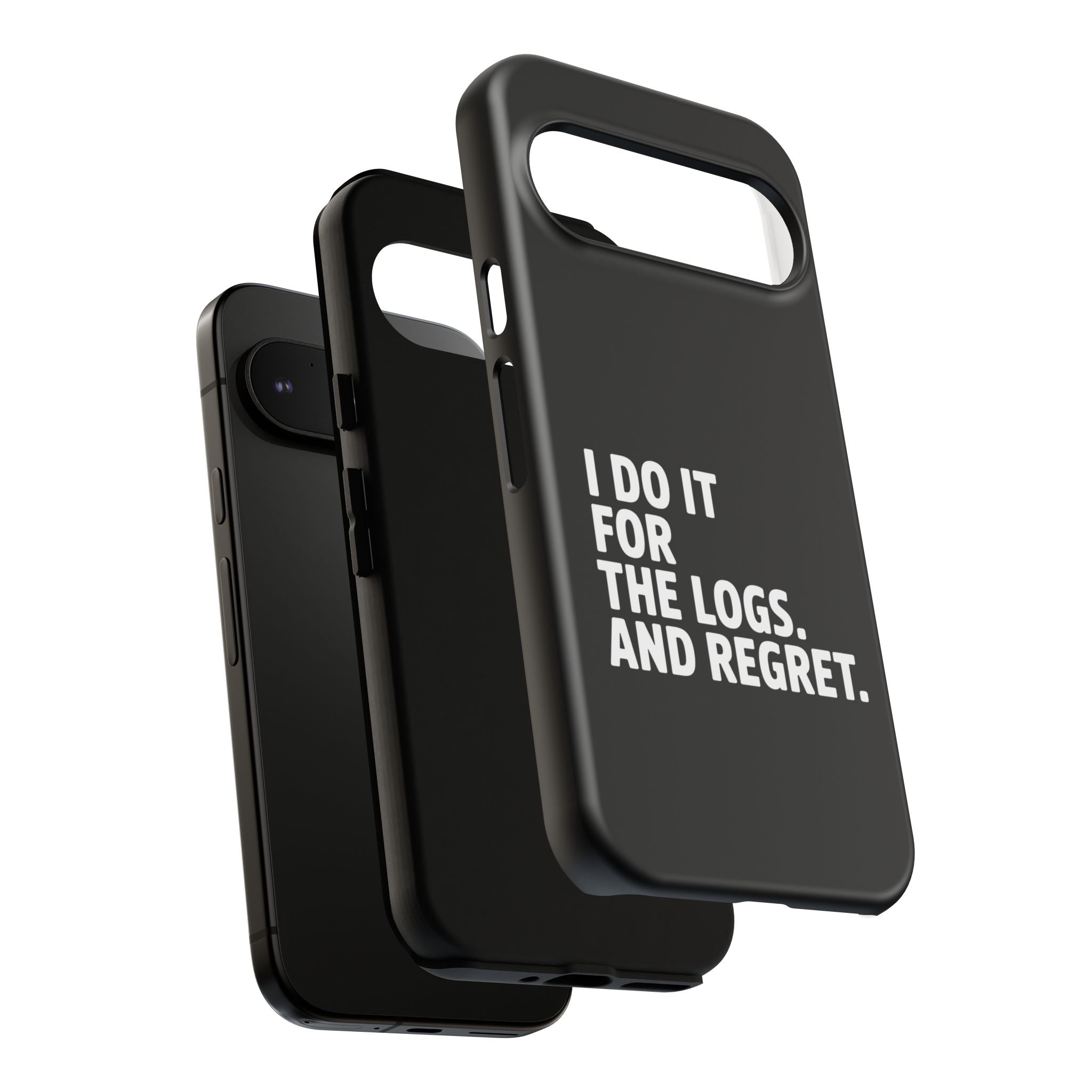 I DO IT FOR THE LOGS White- Impact-Resistant Phone Case
