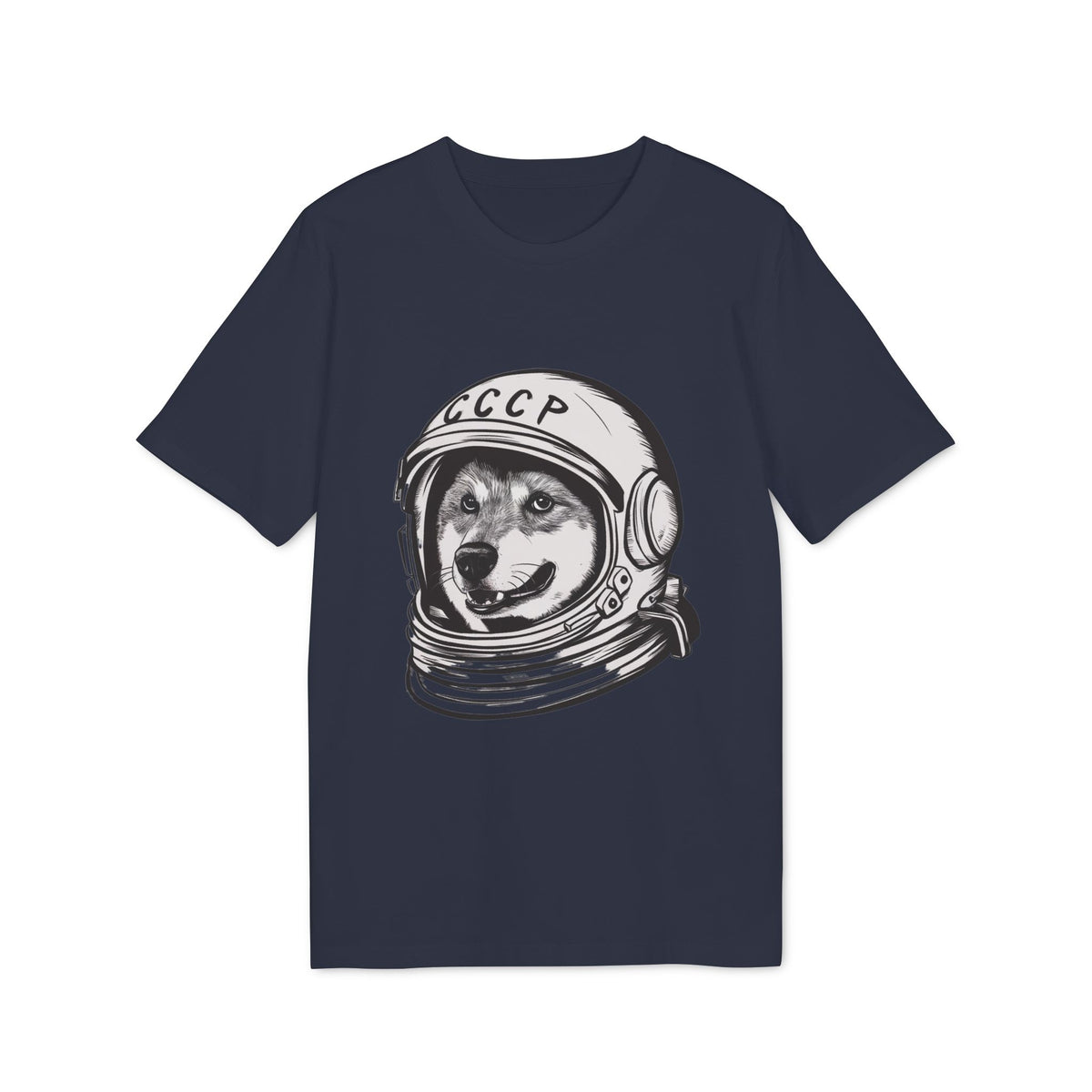 Retro Space Dog Cosmonaut Organic Tee