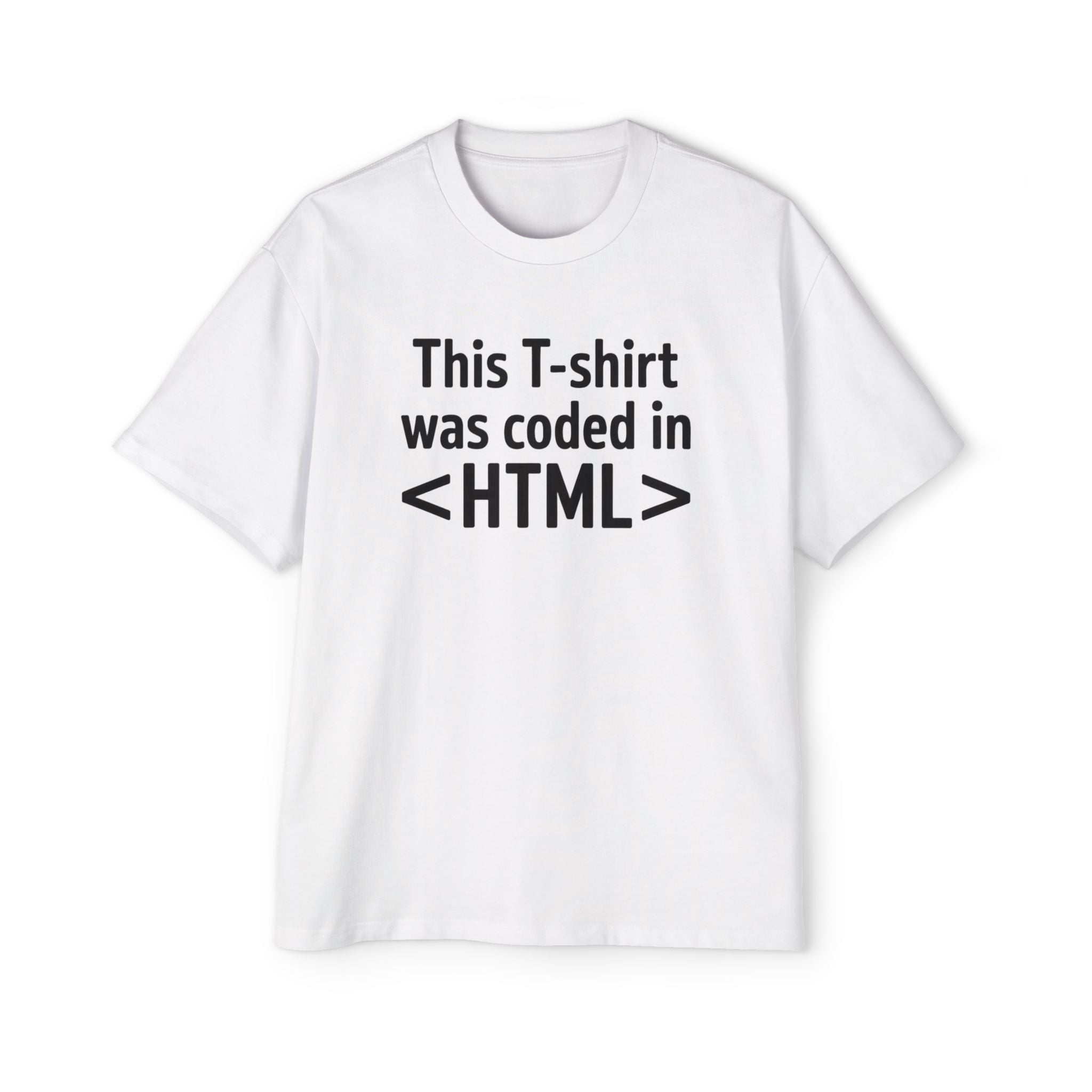 This t-shirt was coded in HTML Black - Heavy Oversized Tee
