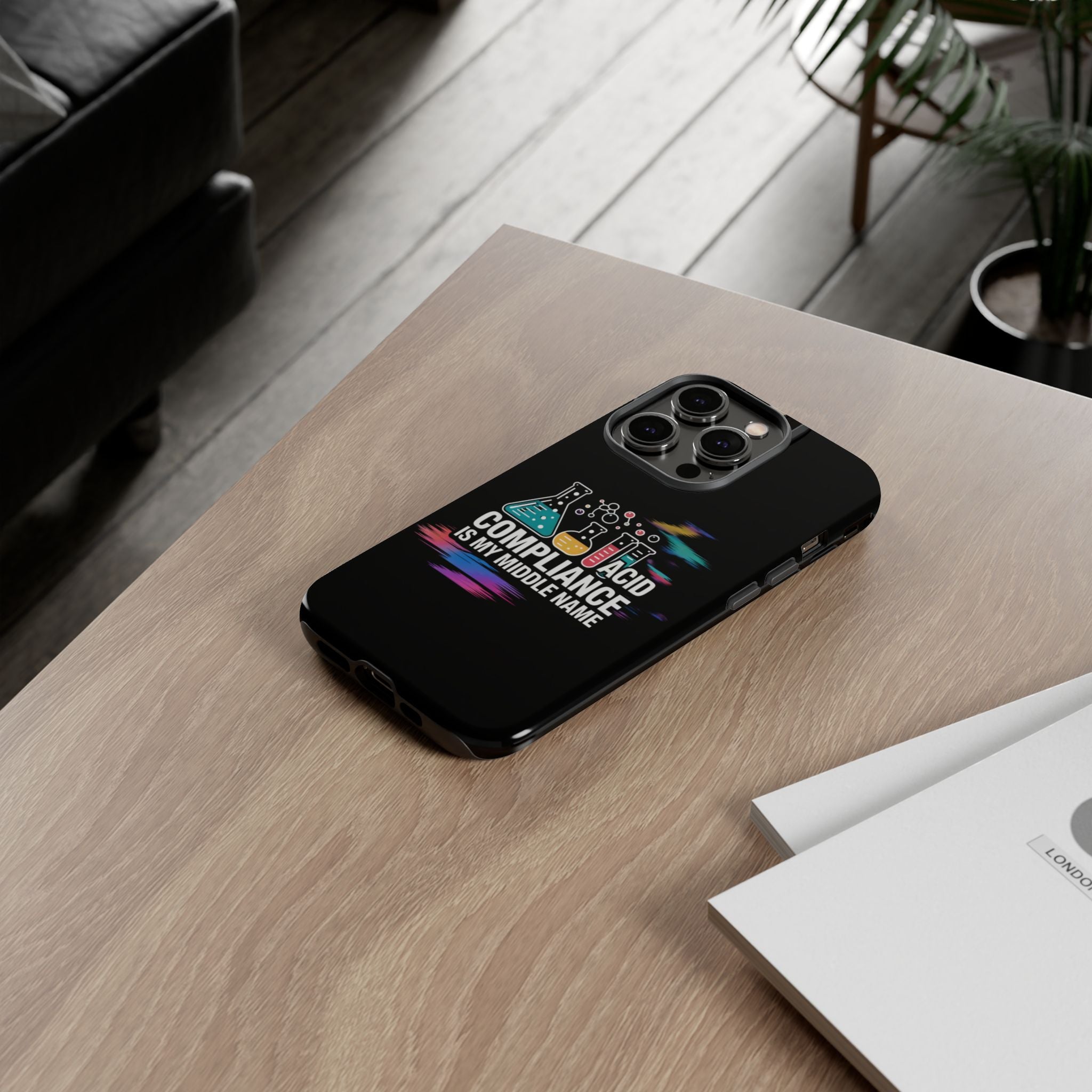 ACID Compliance Is My Middle Name- Impact-Resistant Phone Case