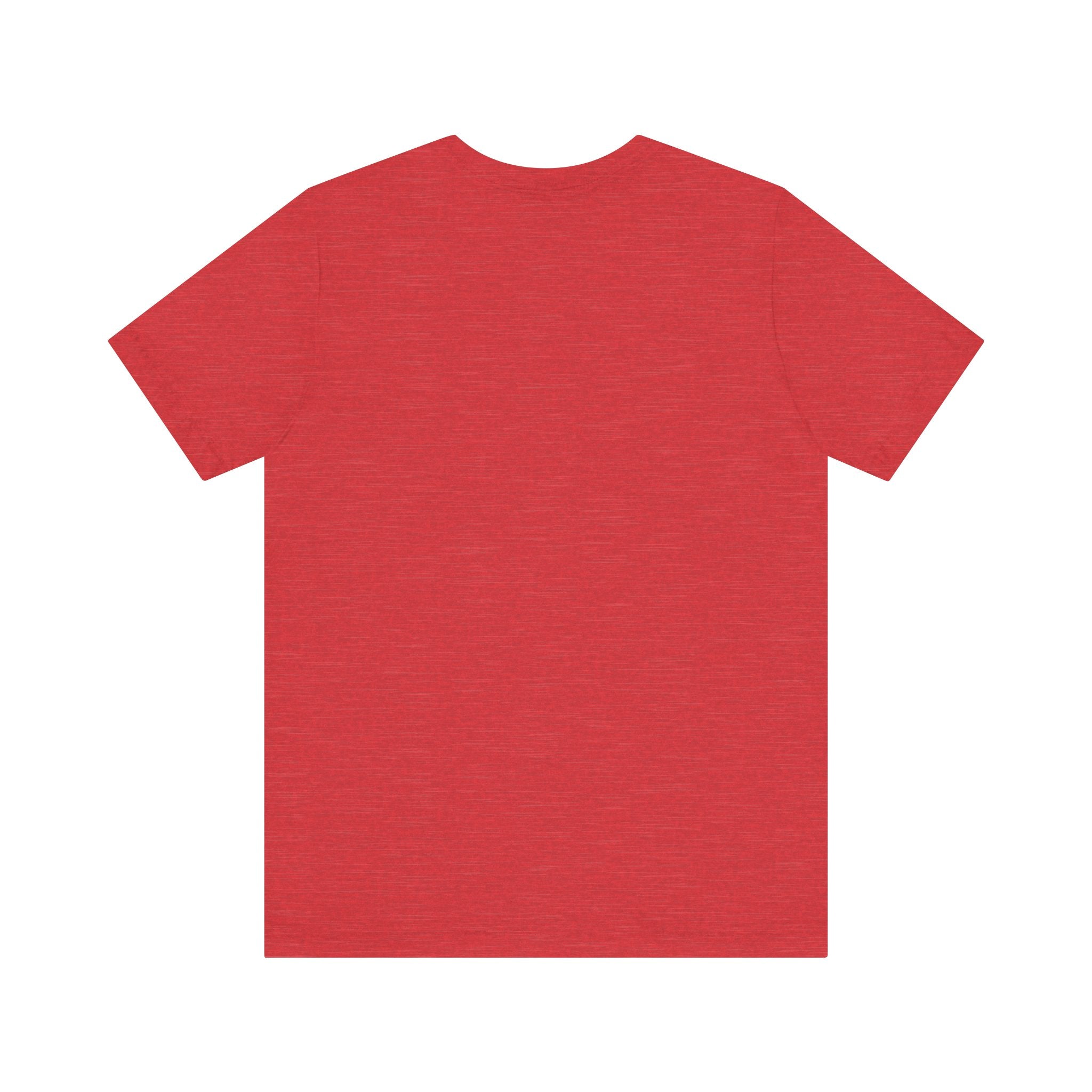 A fashionable, plain red short-sleeved C-Ho-Co-La-Te - T-Shirt made from 100% Airlume cotton.