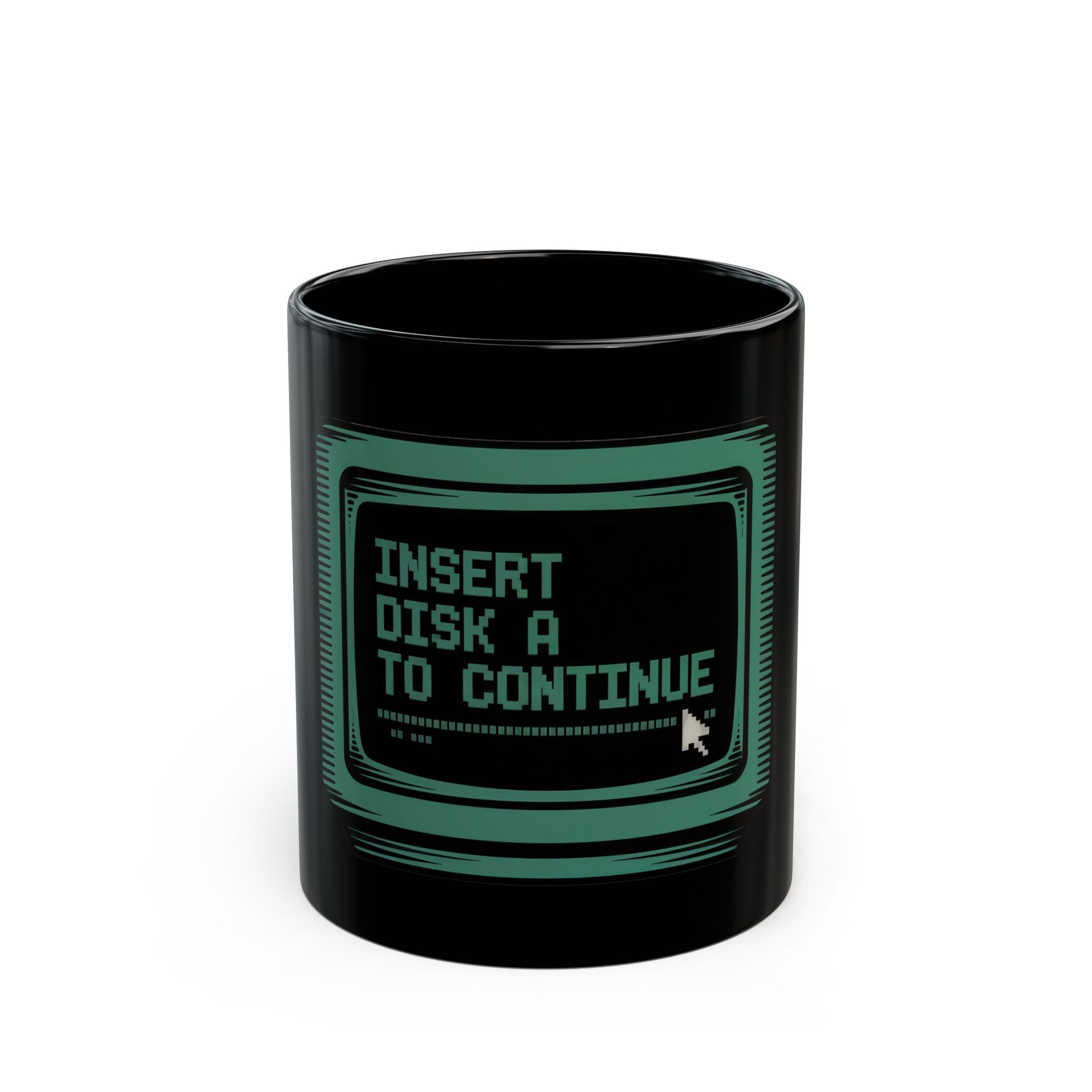 Insert Disk A to Continue - Black Mug