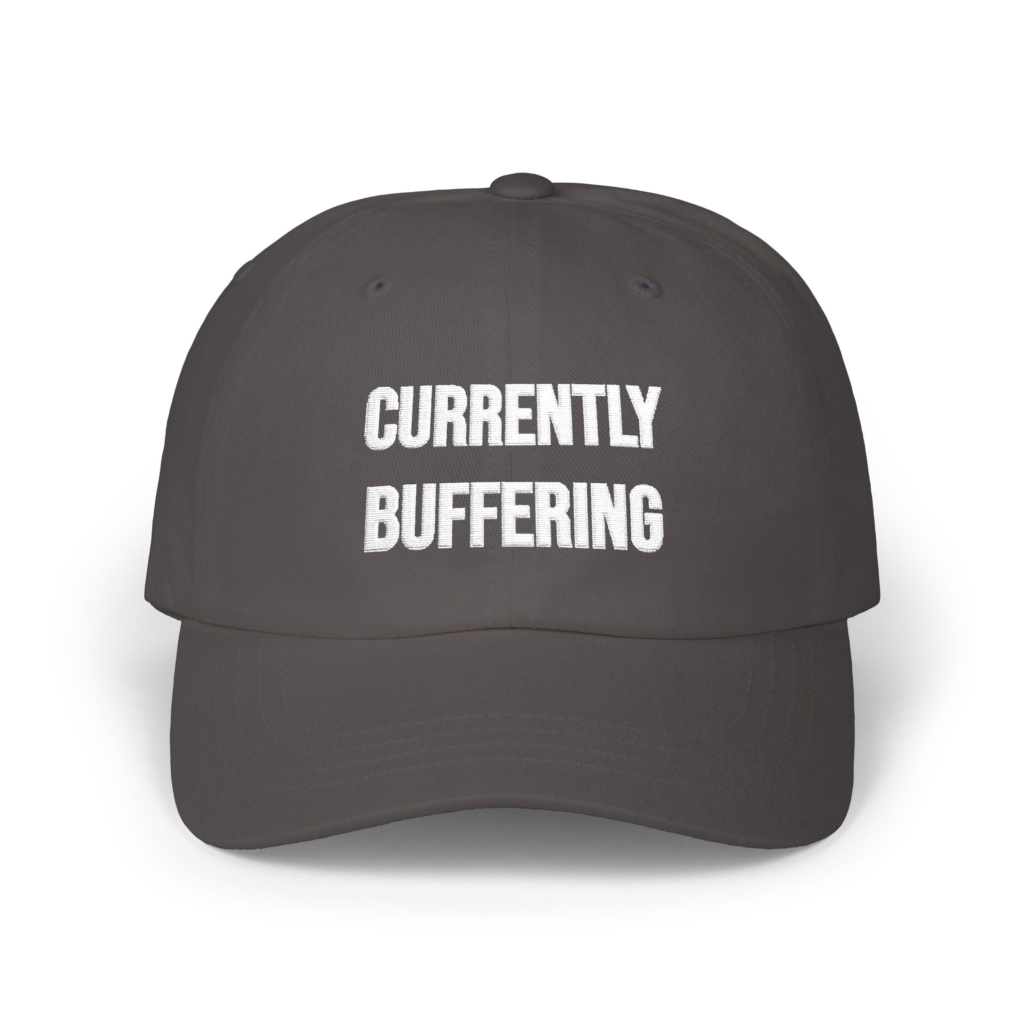 Currently Buffering Dad Cap — Funny Casual Baseball Hat