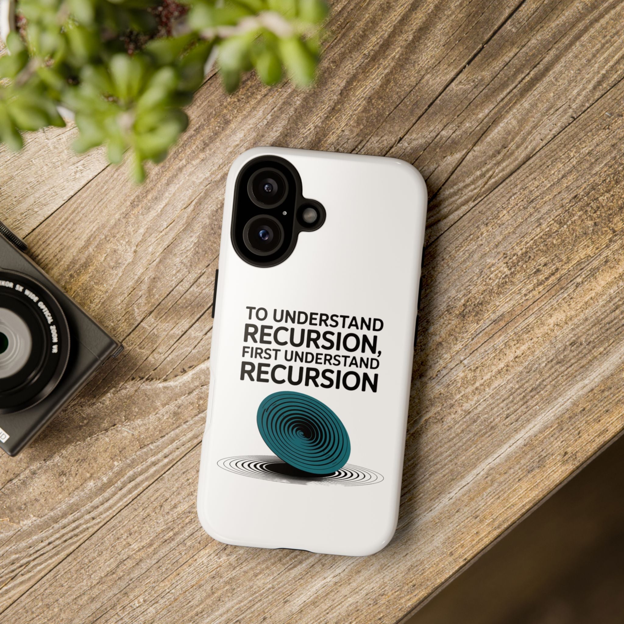 Recursion Black- Impact-Resistant Phone Case