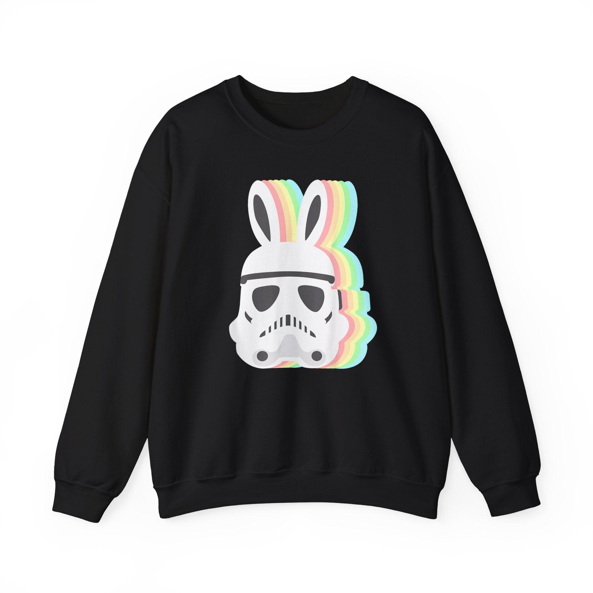 Stay warm in the colder months with this cozy Star Wars Easter Stormtrooper - Sweatshirt featuring an Easter Stormtrooper graphic adorned with colorful bunny ears.