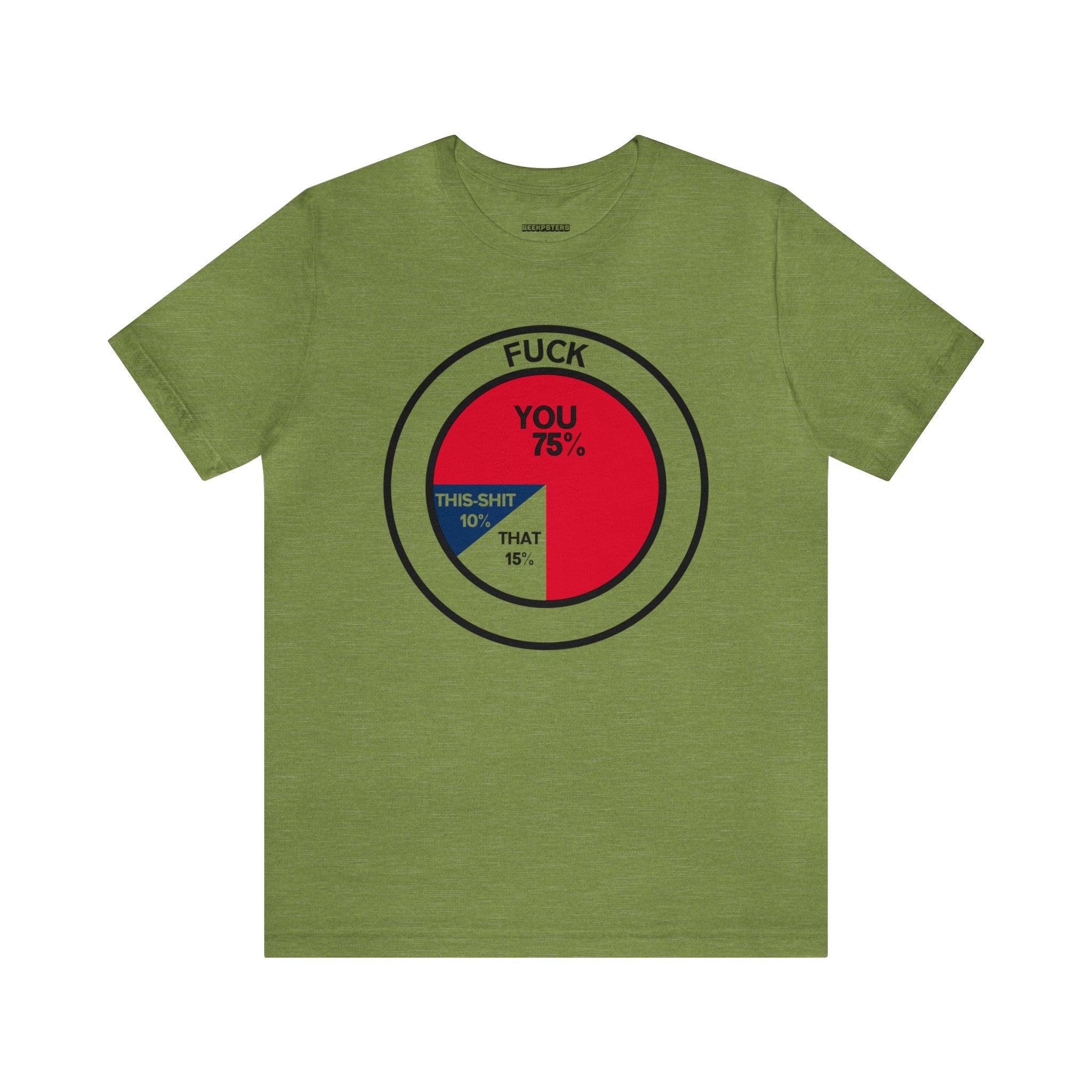 Order today: A True Statistic T-Shirt with an image of a pie chart.