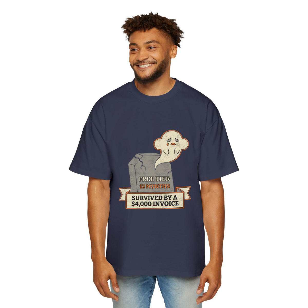 Here Lies Free Tier Oversized Tee