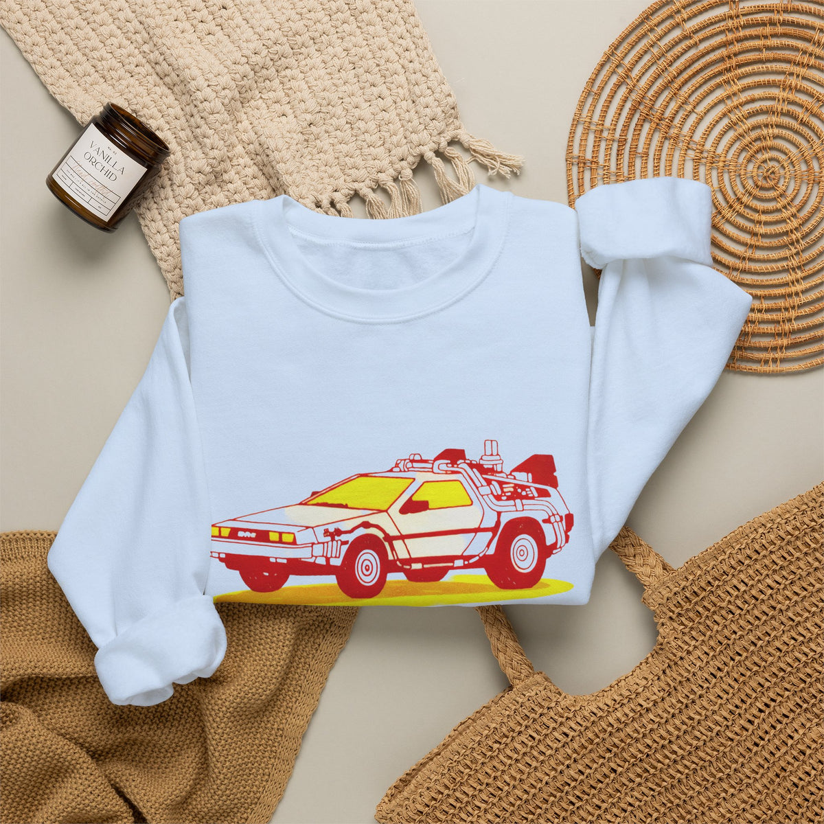 Retro Time Machine Car Sweatshirt