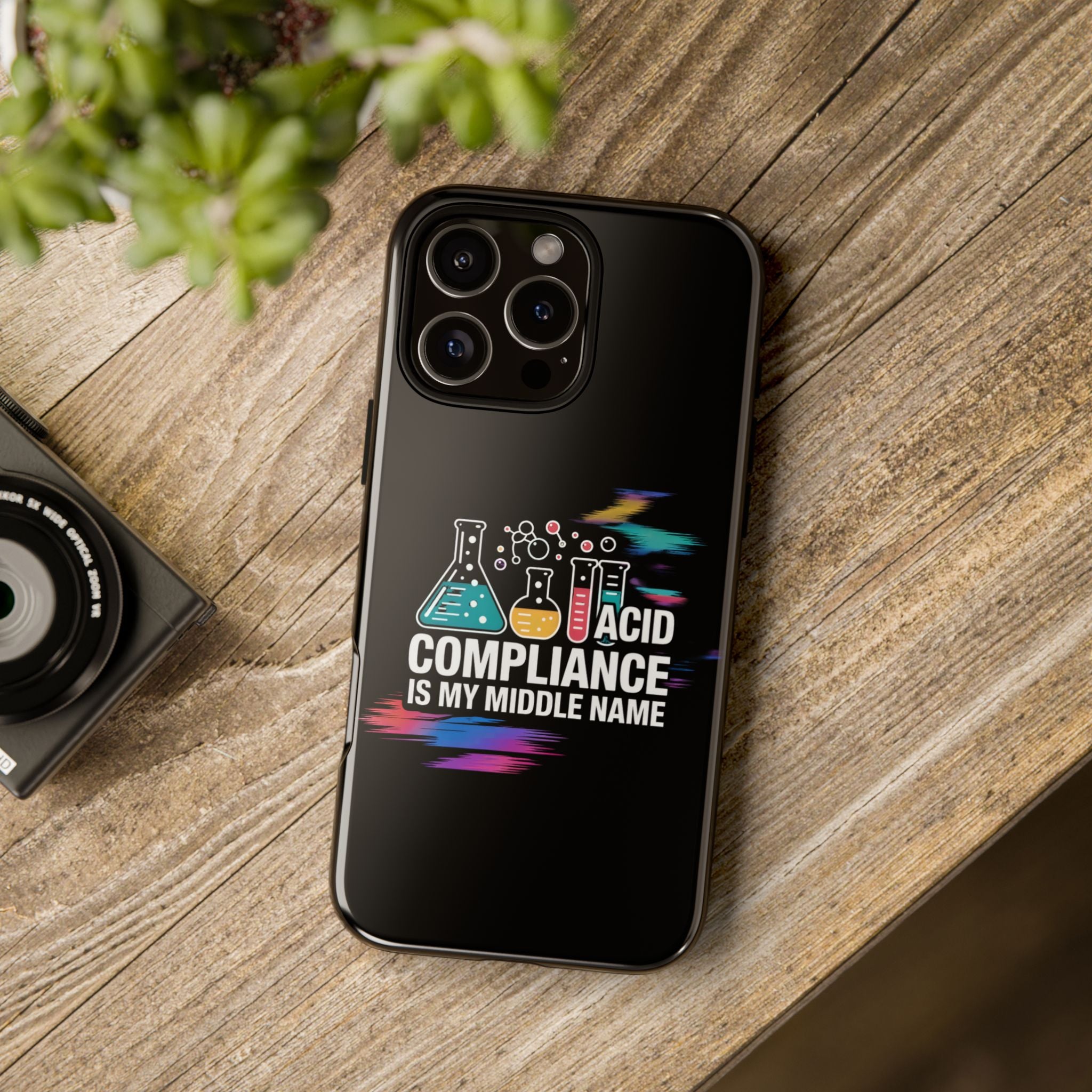 ACID Compliance Is My Middle Name- Impact-Resistant Phone Case