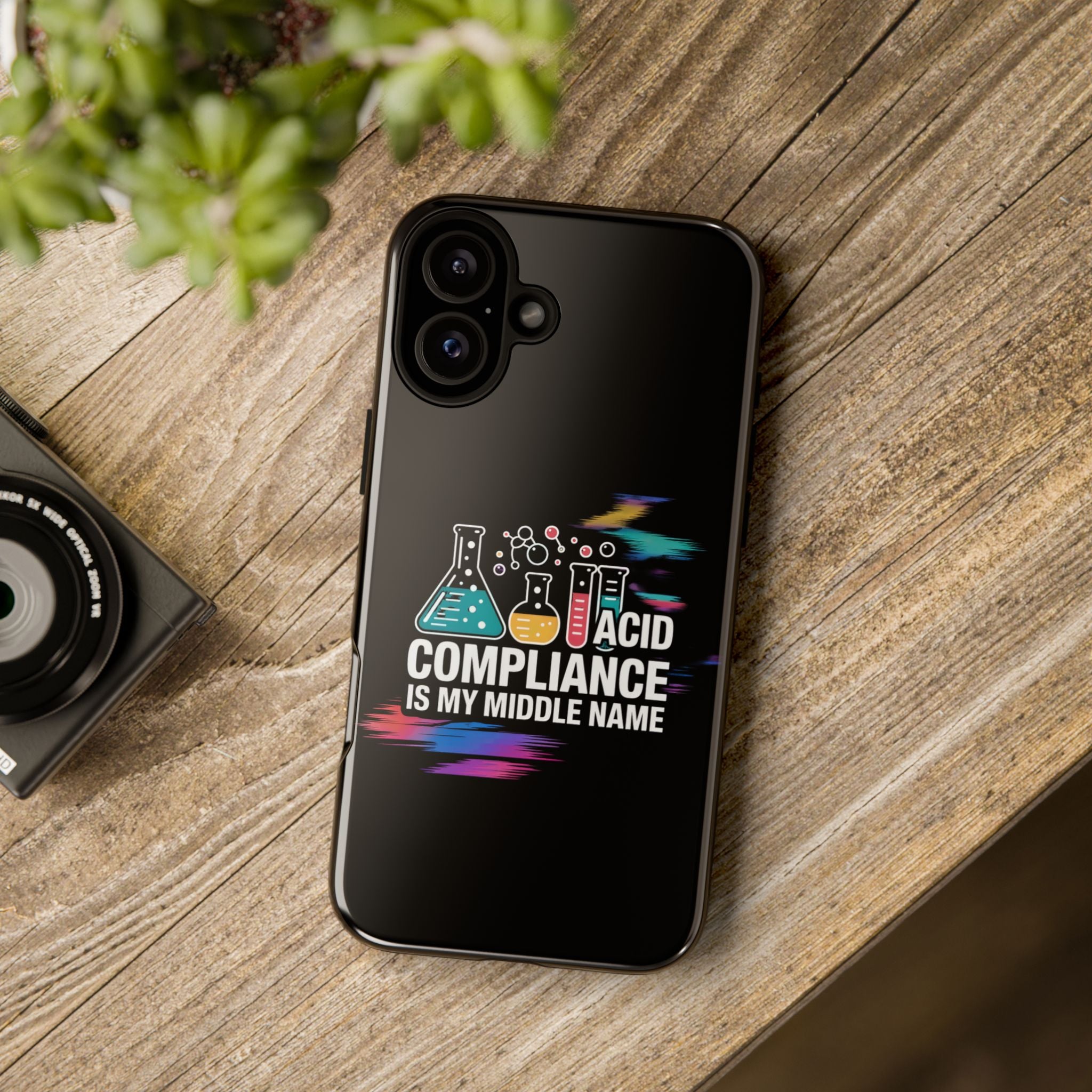 ACID Compliance Is My Middle Name- Impact-Resistant Phone Case