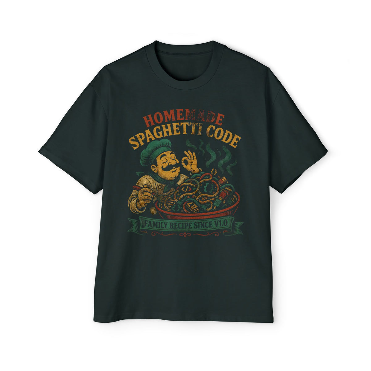 Homemade Spaghetti Code Oversized Tee