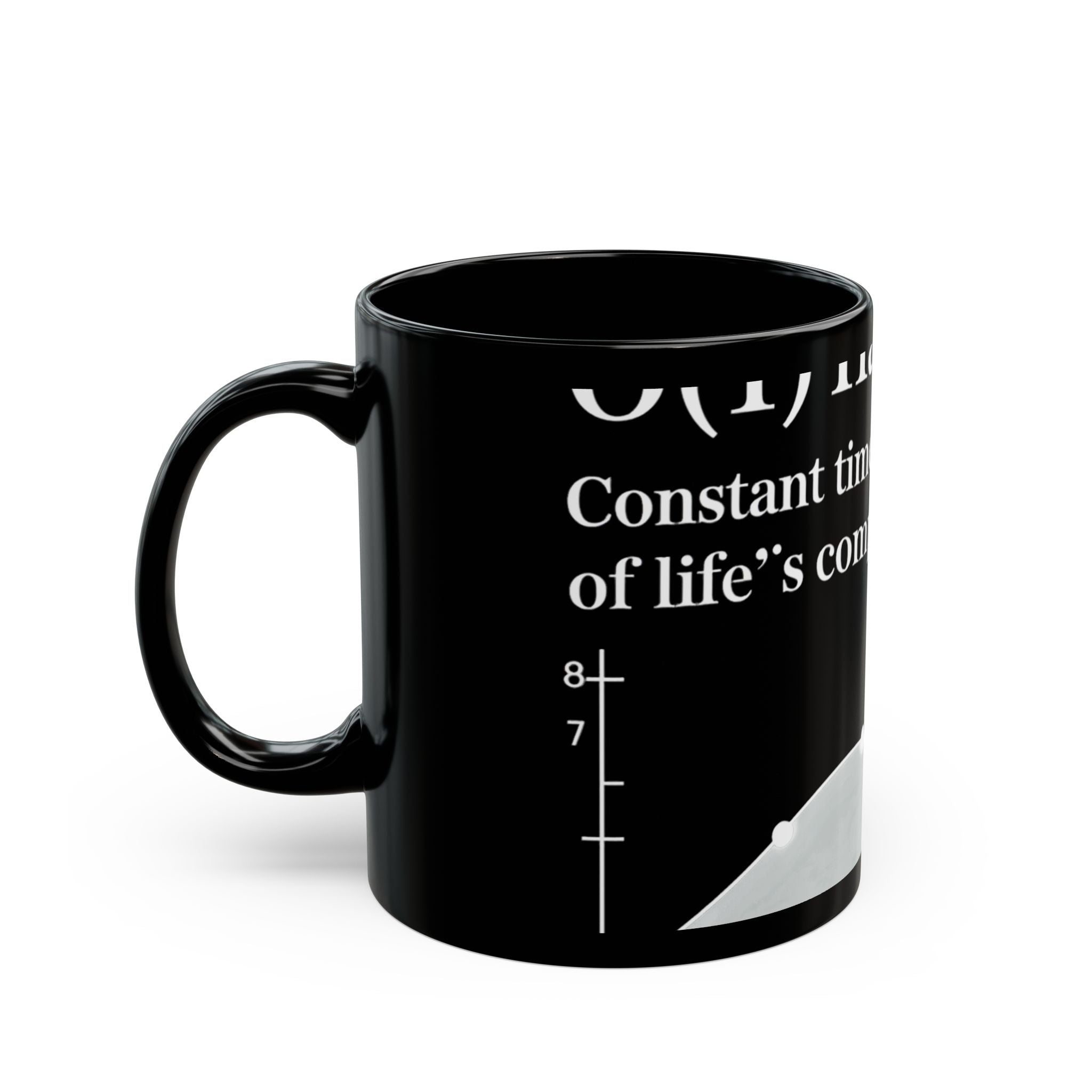 O1 Happiness white - Black Mug
