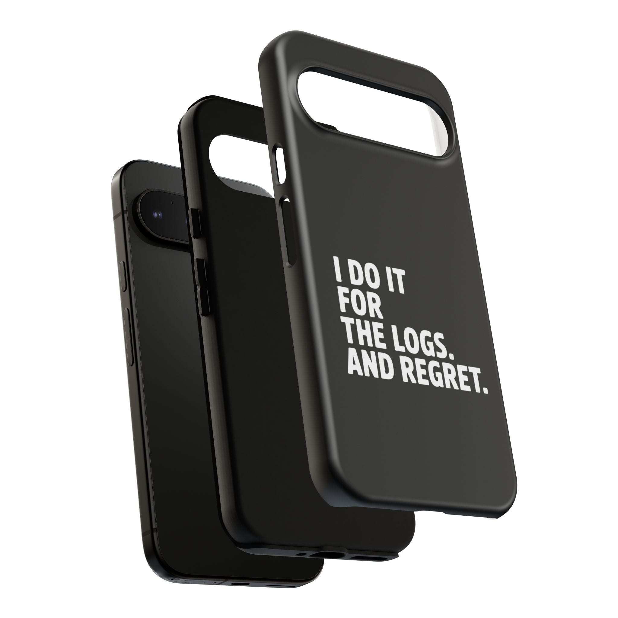 I DO IT FOR THE LOGS White- Impact-Resistant Phone Case