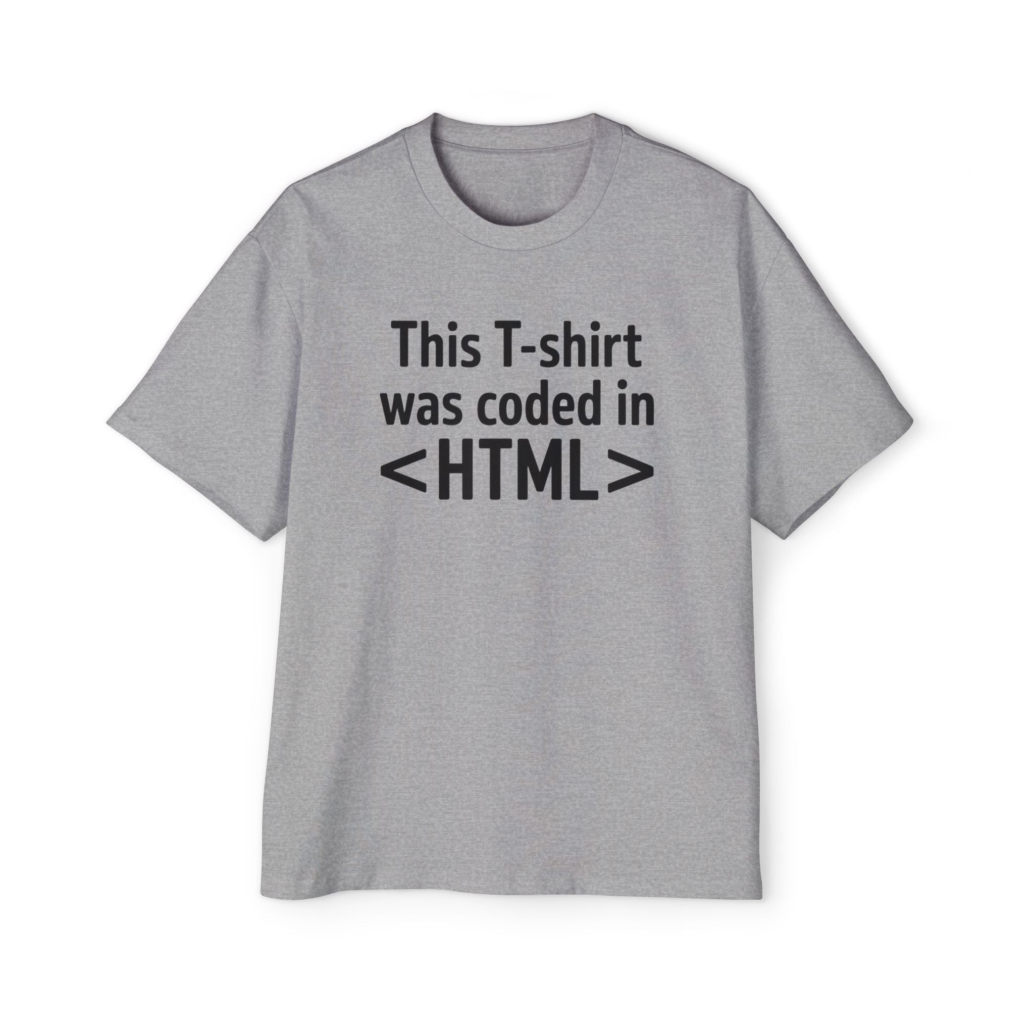 This t-shirt was coded in HTML Black - Heavy Oversized Tee