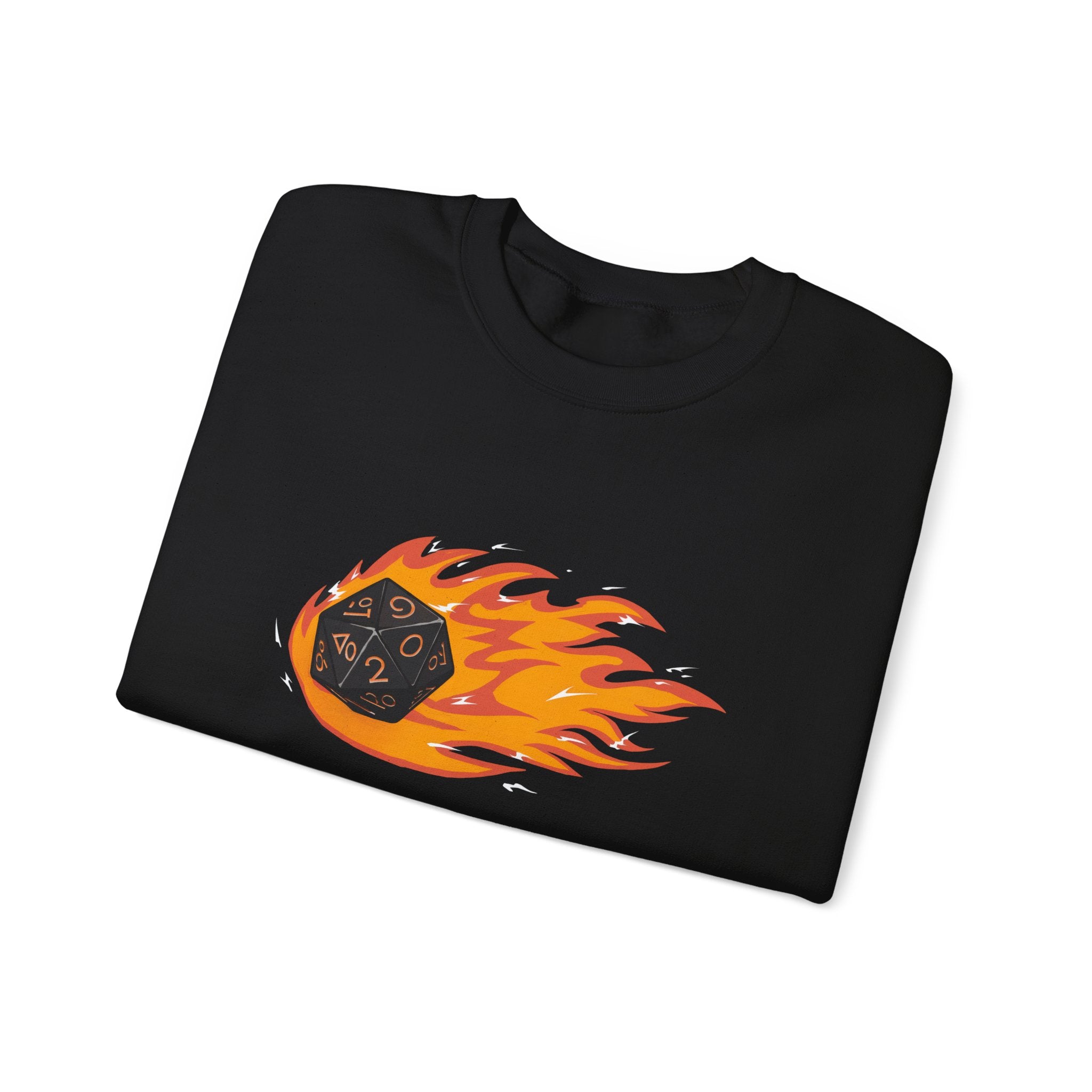 Polyhedral Dice On Fire -  Sweatshirt