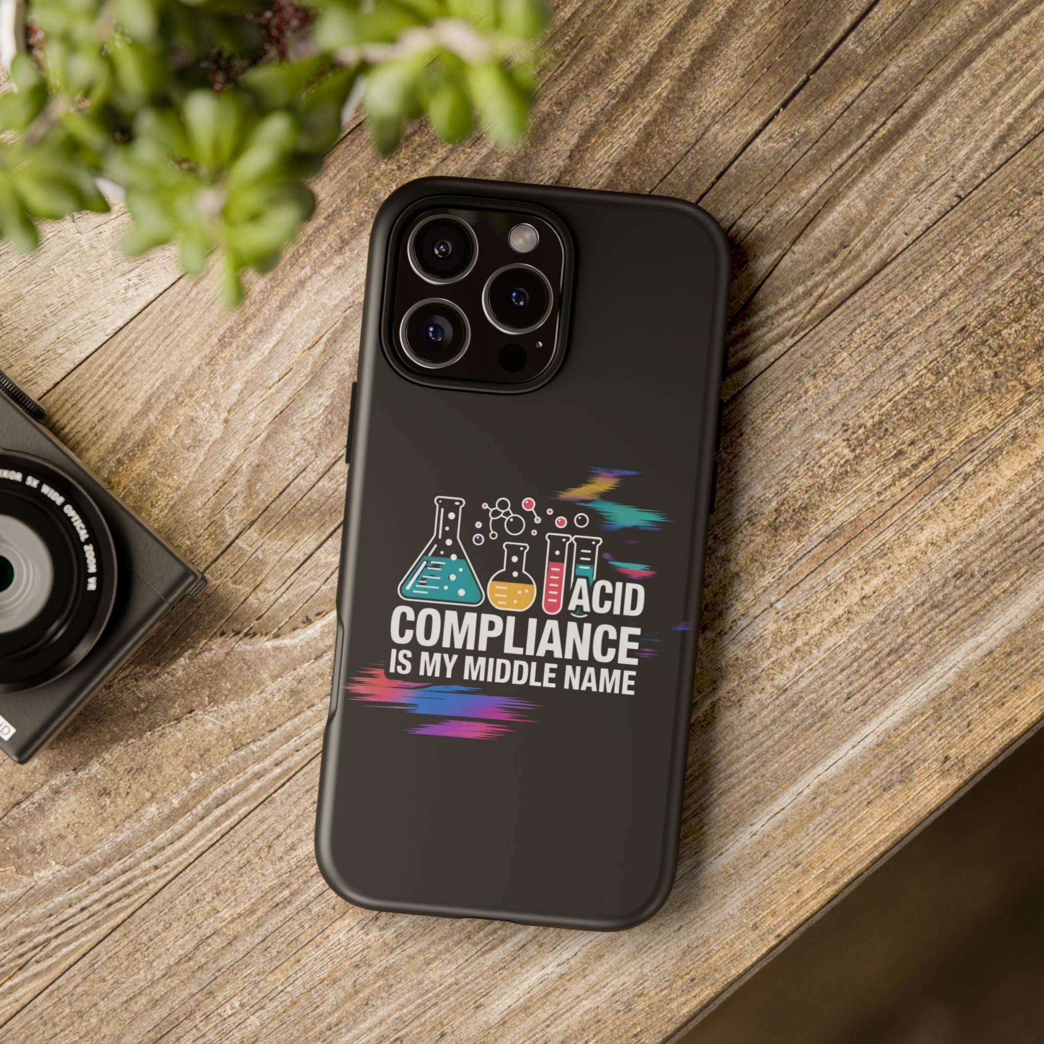 ACID Compliance Is My Middle Name- Impact-Resistant Phone Case