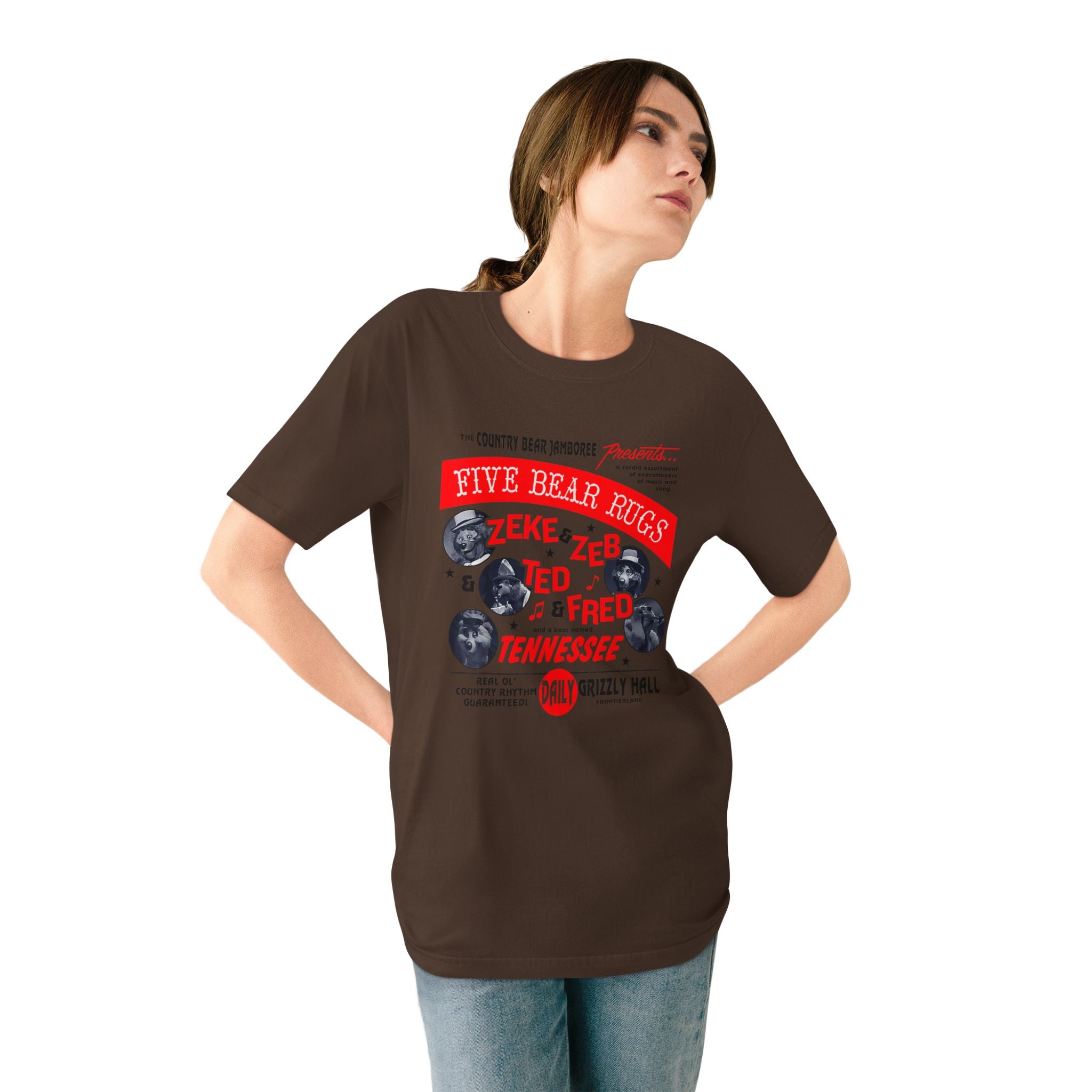 Country Bear Jamboree Real Old Country Rhythm Five Bear Rugs T-Shirt - Organic T-shirt