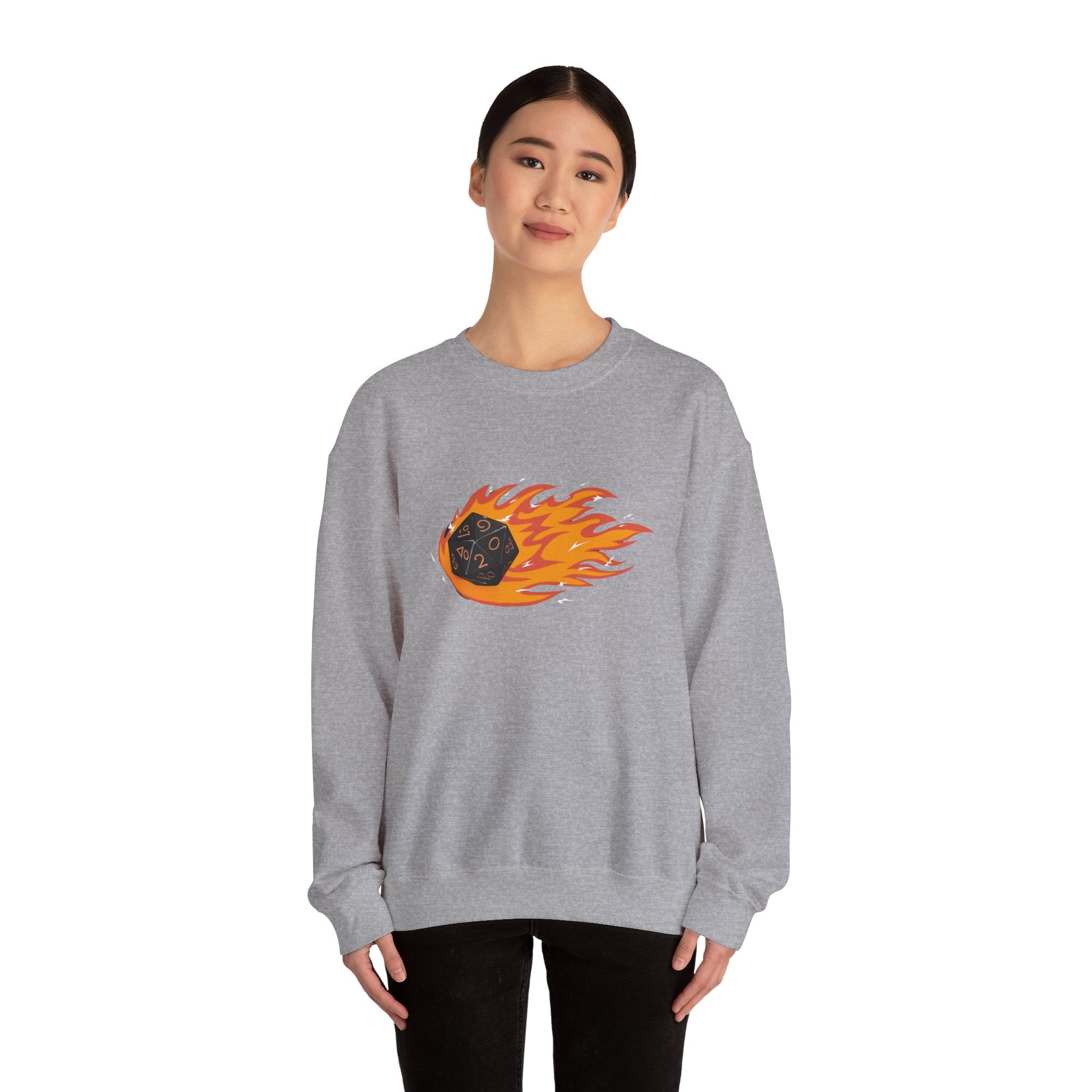 Polyhedral Dice On Fire -  Sweatshirt