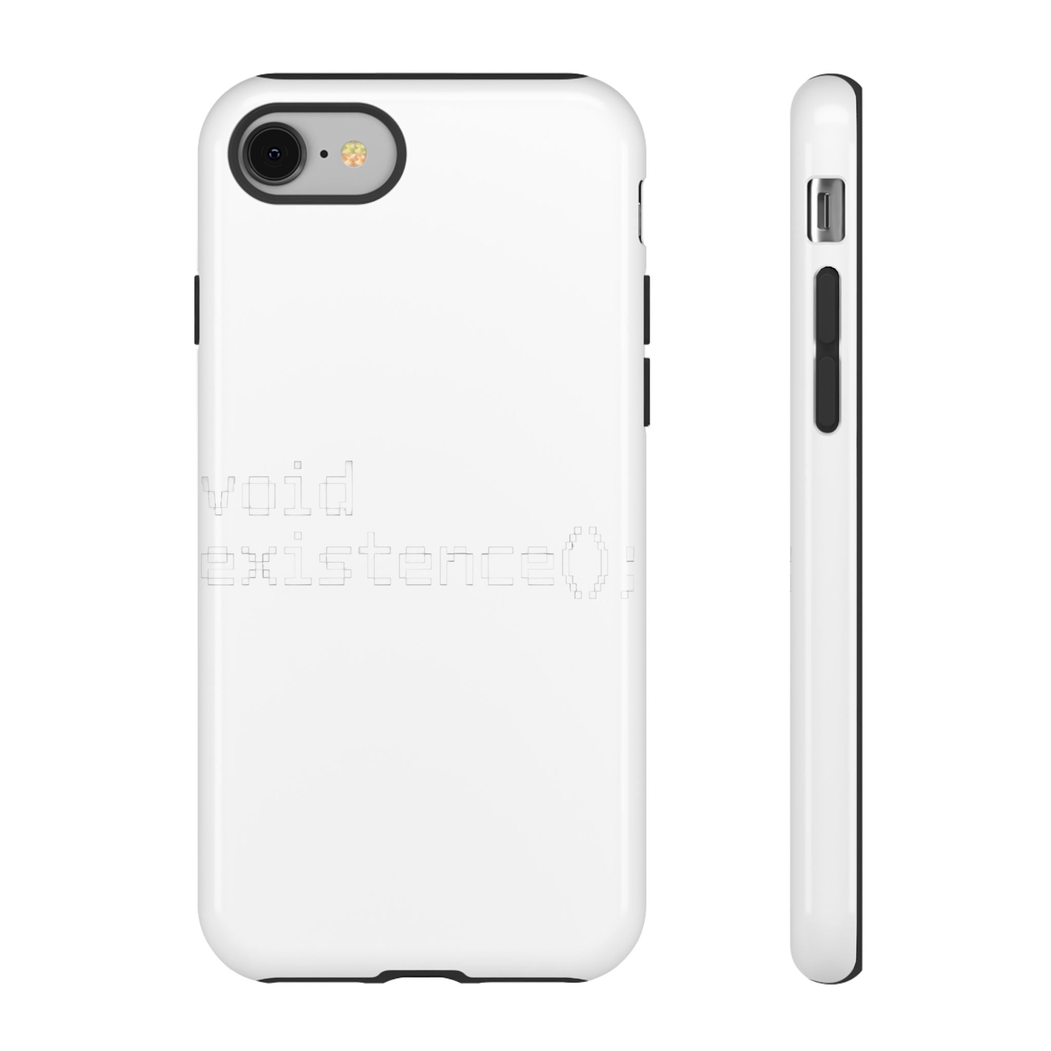 Void existence white- Impact-Resistant Phone Case