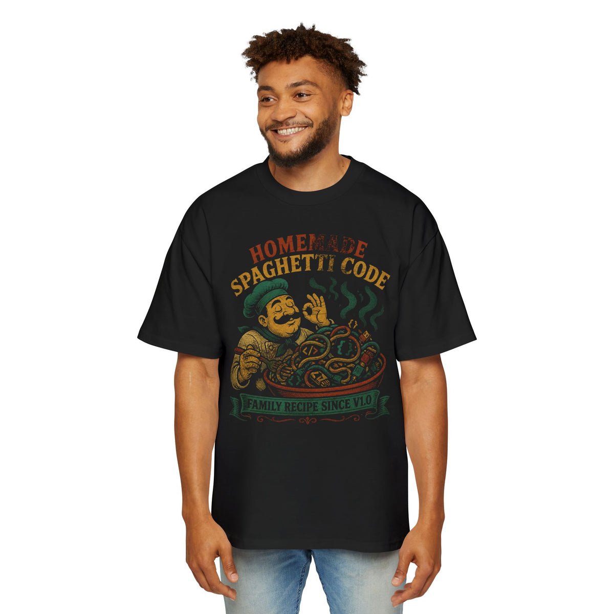 Homemade Spaghetti Code Oversized Tee