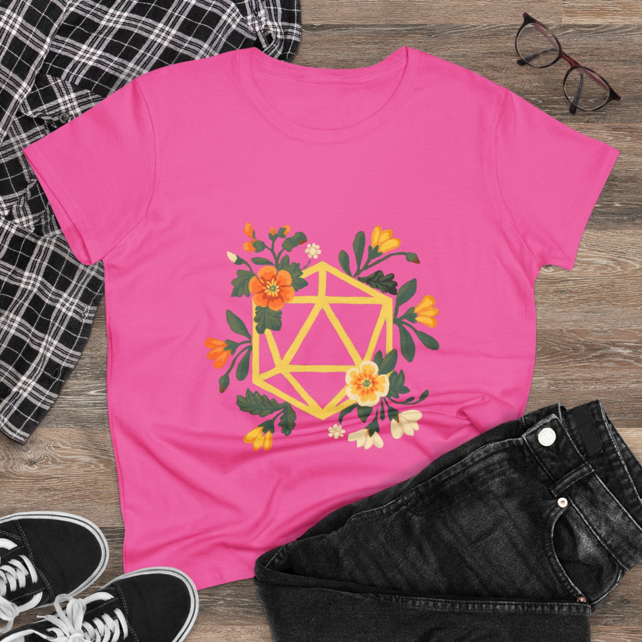 Floral Polyhedron - Women's Tee