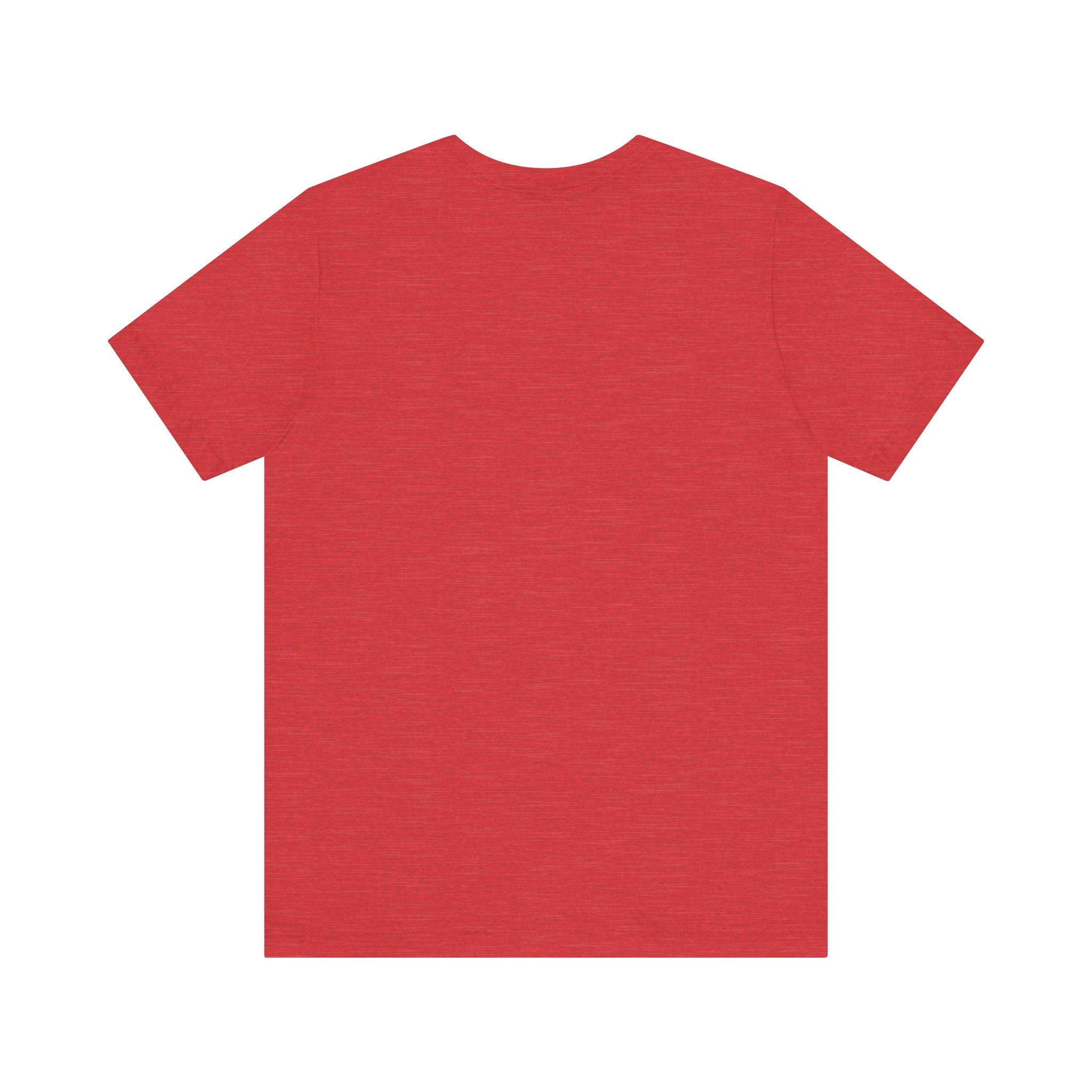 The Lost Control T-Shirt, made from premium cotton, showcases a short-sleeve red design for unmatched comfort, set against a white background and viewed from the back.