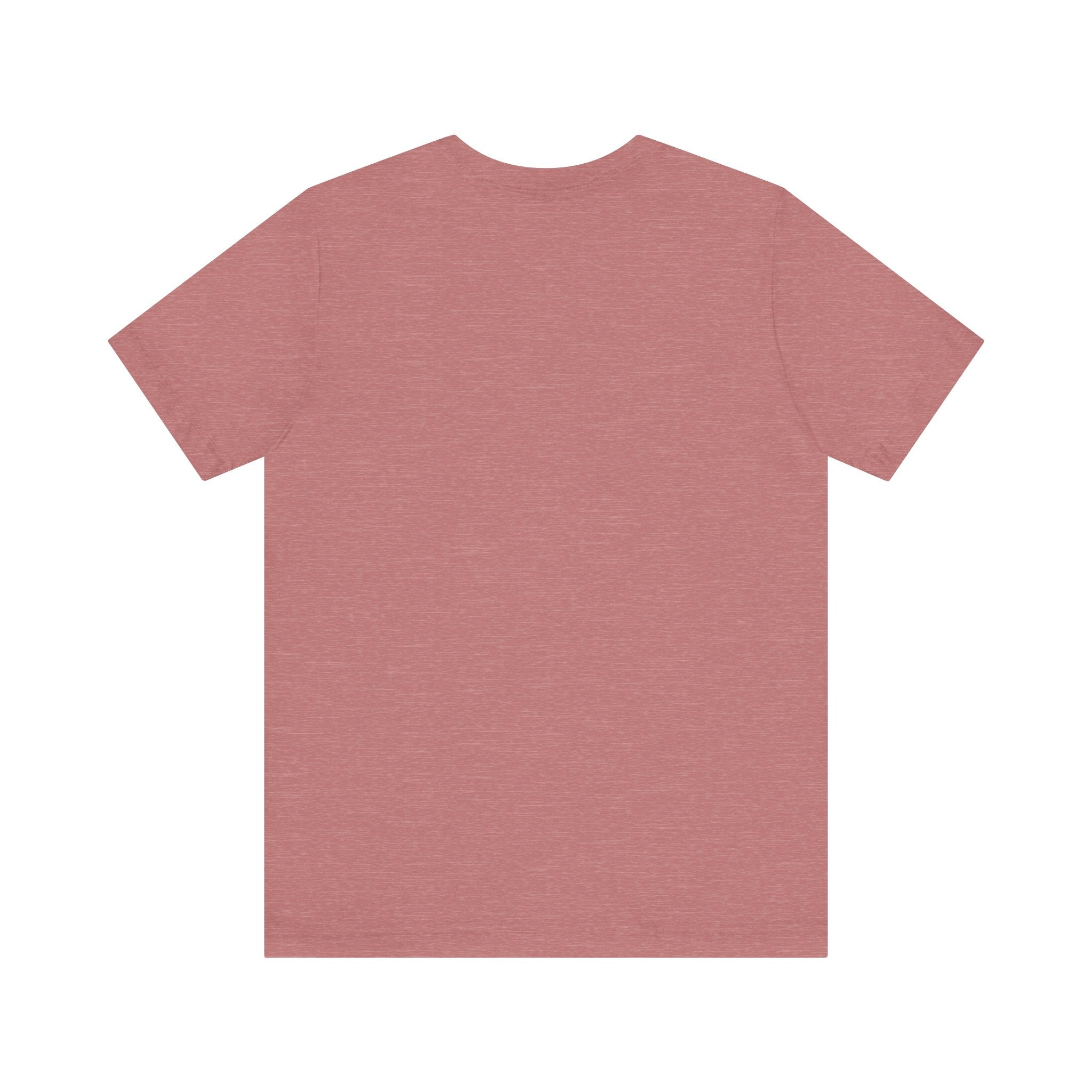 Funcle heathered red t-shirt displayed on a white background.