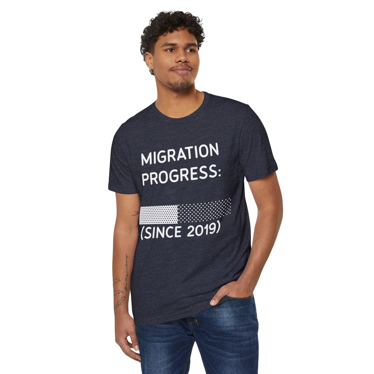 Migration Progress Since 2019 Recycled Organic Tee