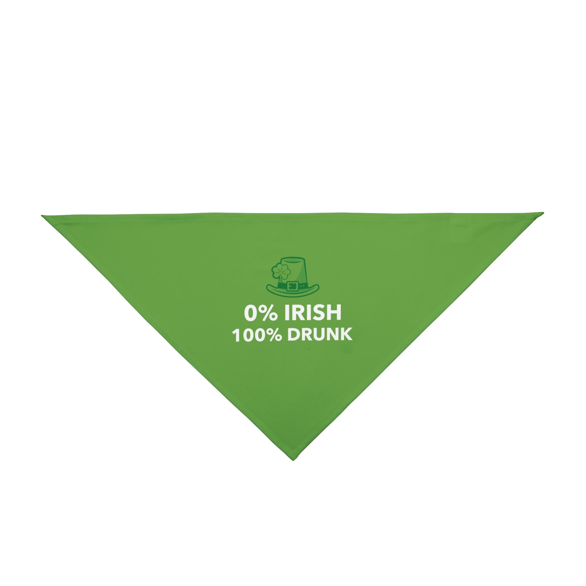 0 Percent Irish 100 Percent Drunk - Pet Bandana