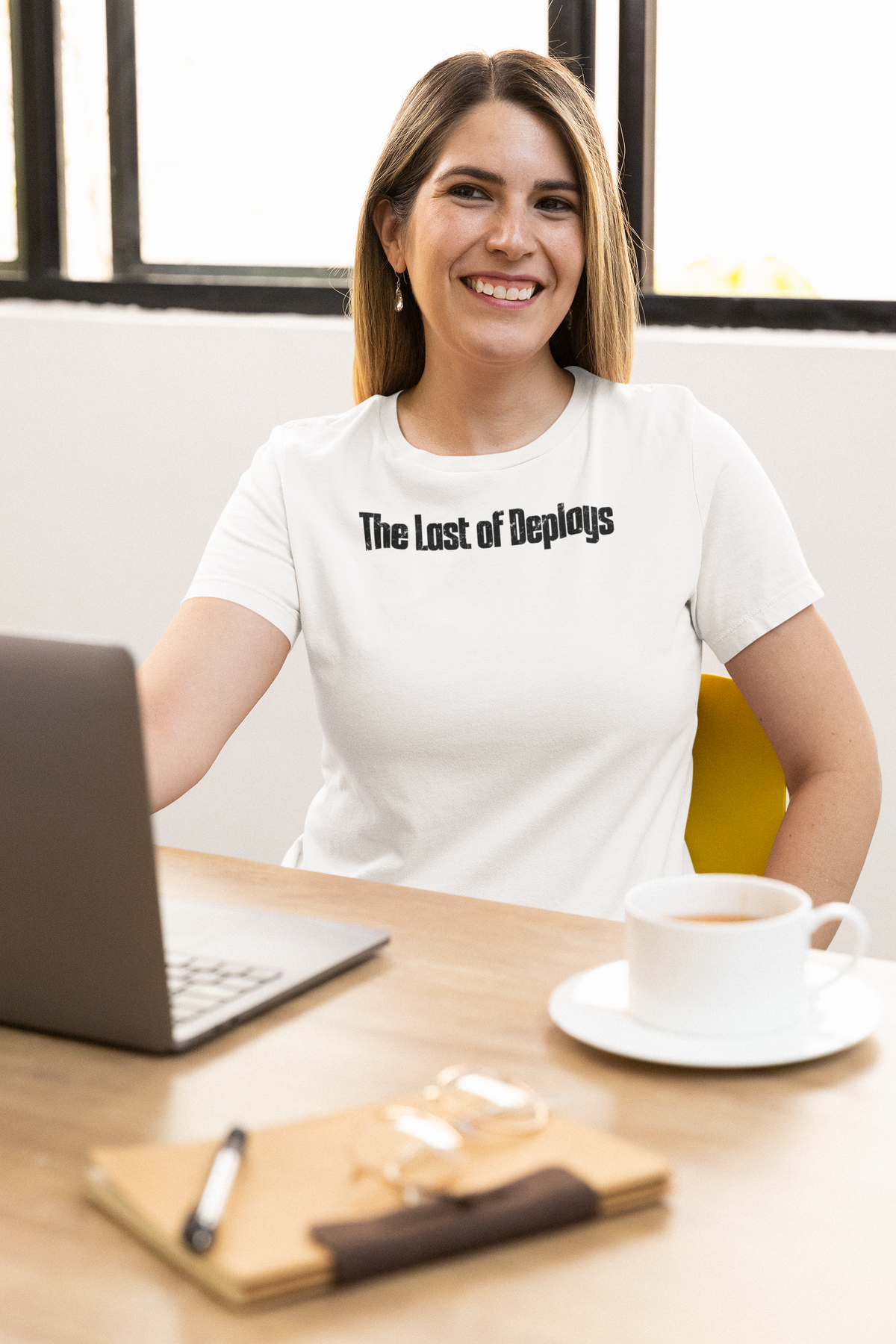 The Last of Deploys T print tee front view