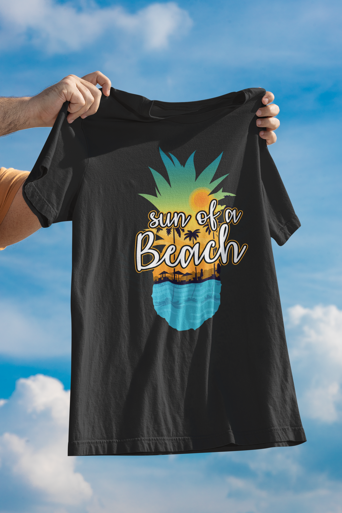 Sun of a Beach T print tee front view