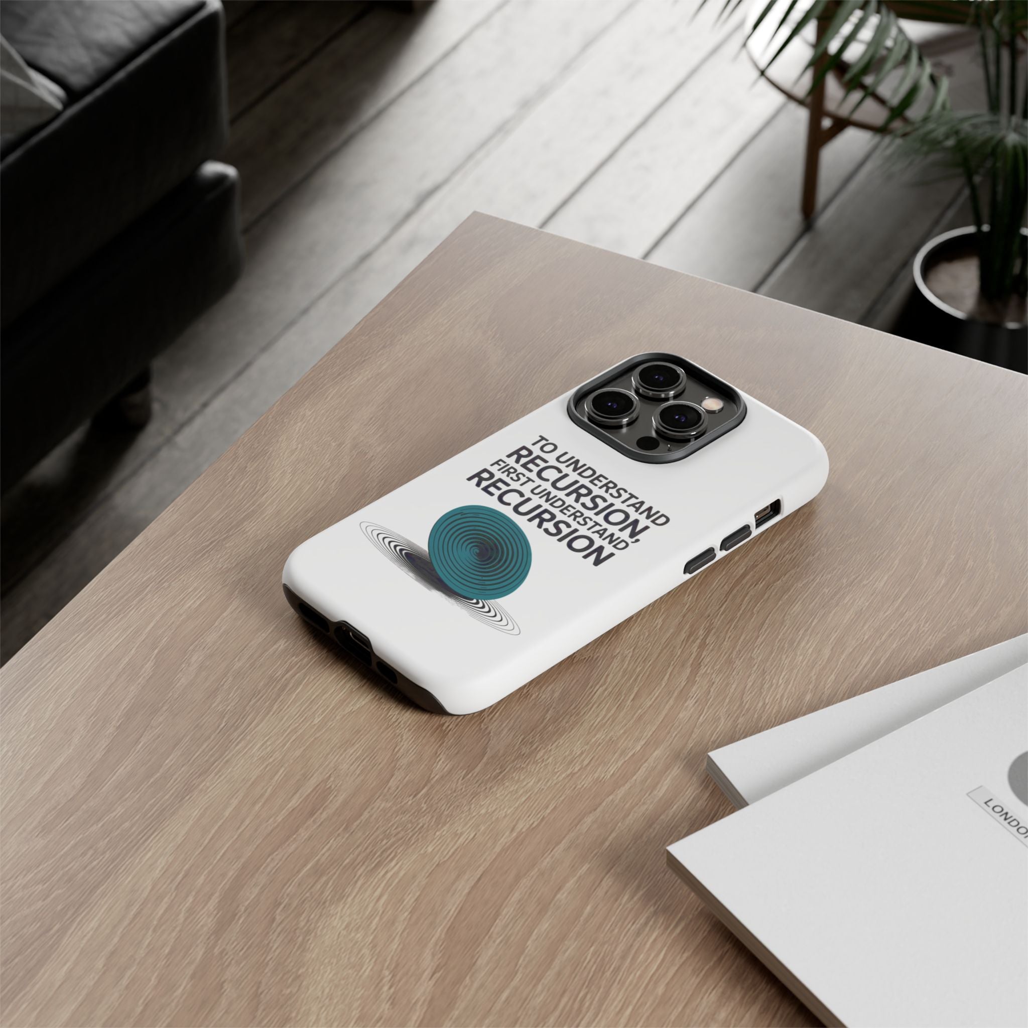 Recursion Black- Impact-Resistant Phone Case