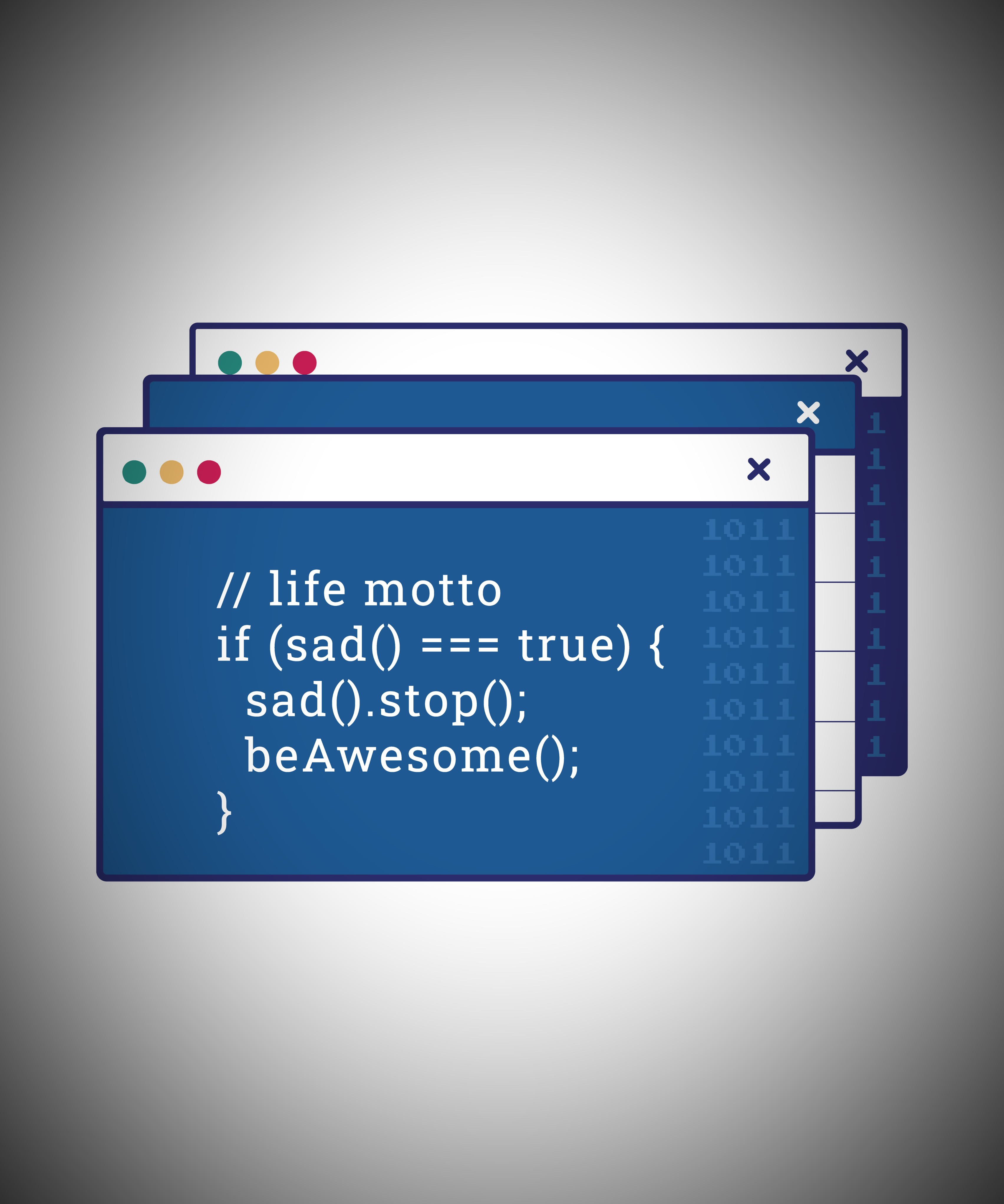 A Printify Coding is Fun computer screen with the words 'life moti' on it.