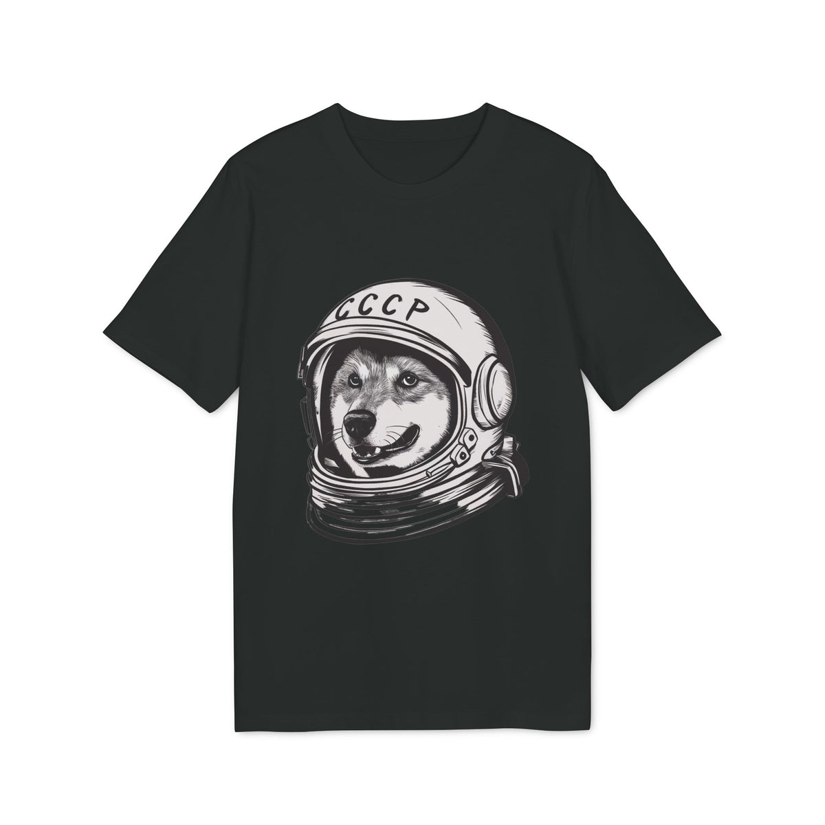 Retro Space Dog Cosmonaut Organic Tee