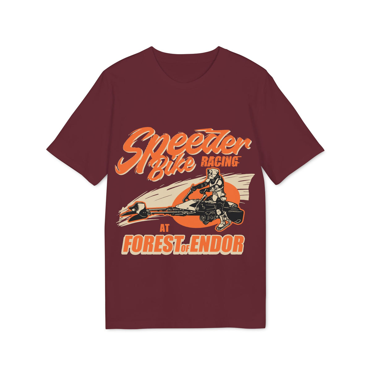 Forest Moon Speeder Bike Racing Organic Tee