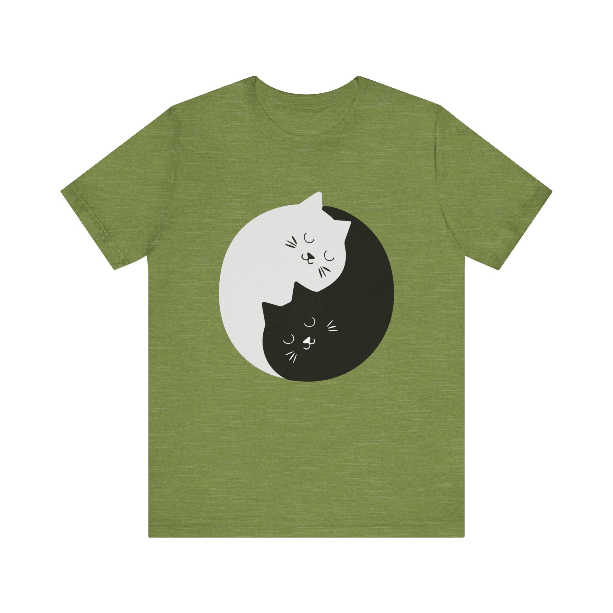 Unisex tee featuring a graphic of the YING-ANG KITTIES symbol made up of two cats.
