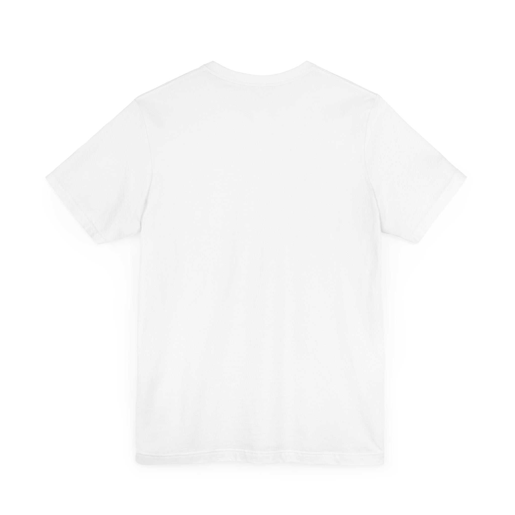 A stylish, C-Ho-Co-La-Te - T-Shirt crafted from 100% cotton is shown from the back, laid flat on a white background.
