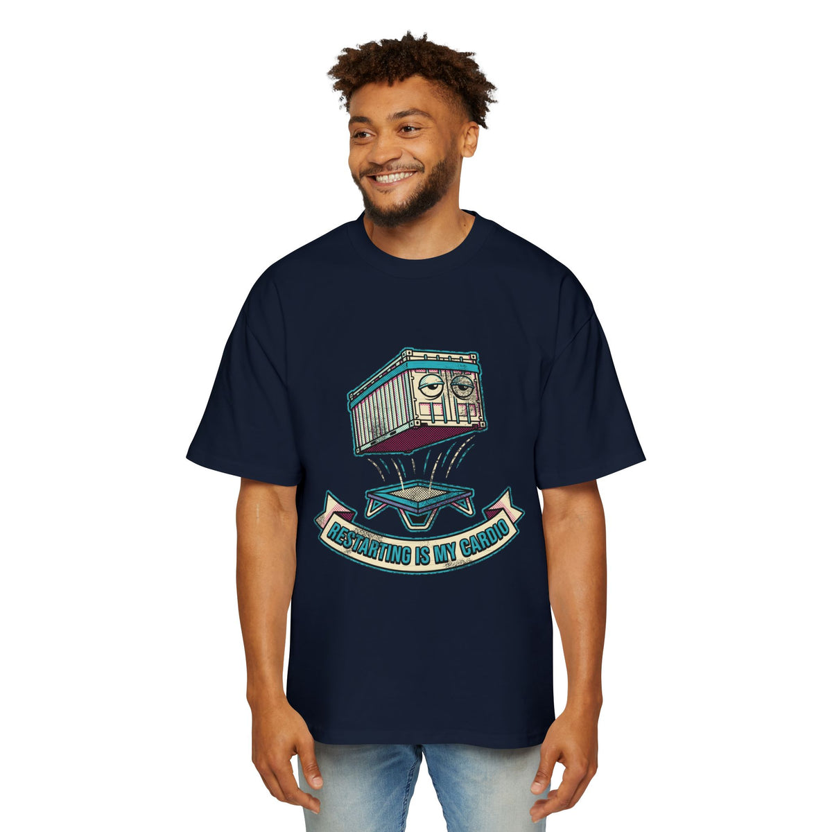 Restarting Is My Cardio Oversized Tee