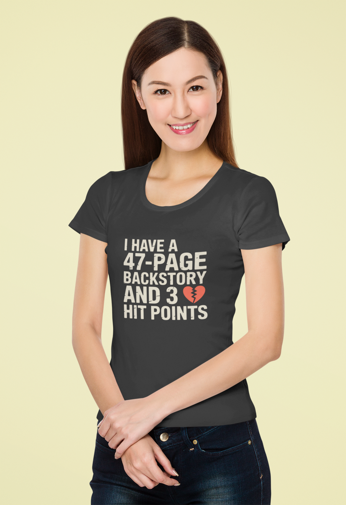 I Have a 47-Page Backstory and 3 Hit Points Oversized Tee