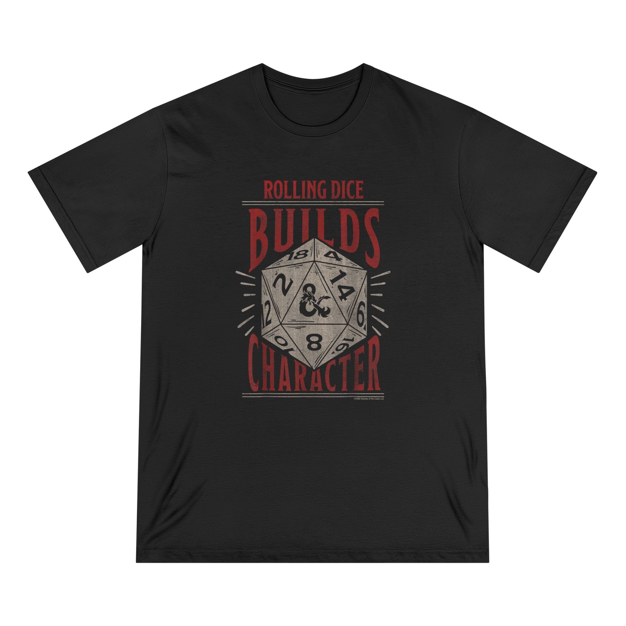 Dungeons & Dragons Rolling Dice Builds Character Short Sleeve T-Shirt - Organic T-shirt